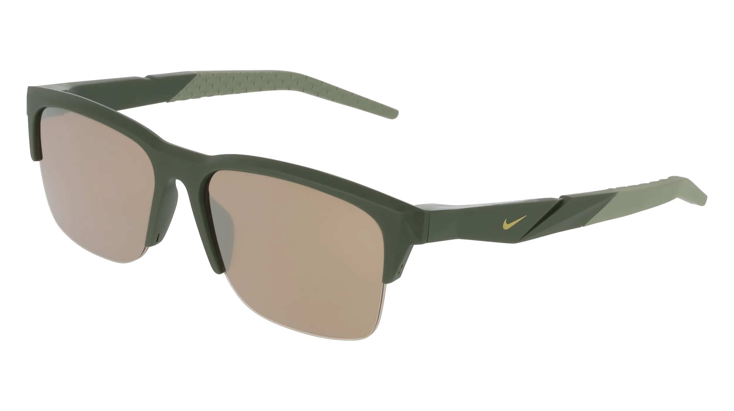 Nike NIKE RADEON WARE IR4369X 325 Occhiali da sole Bio-iniettato Verde Marrone Squadrata Normale - immagine 1