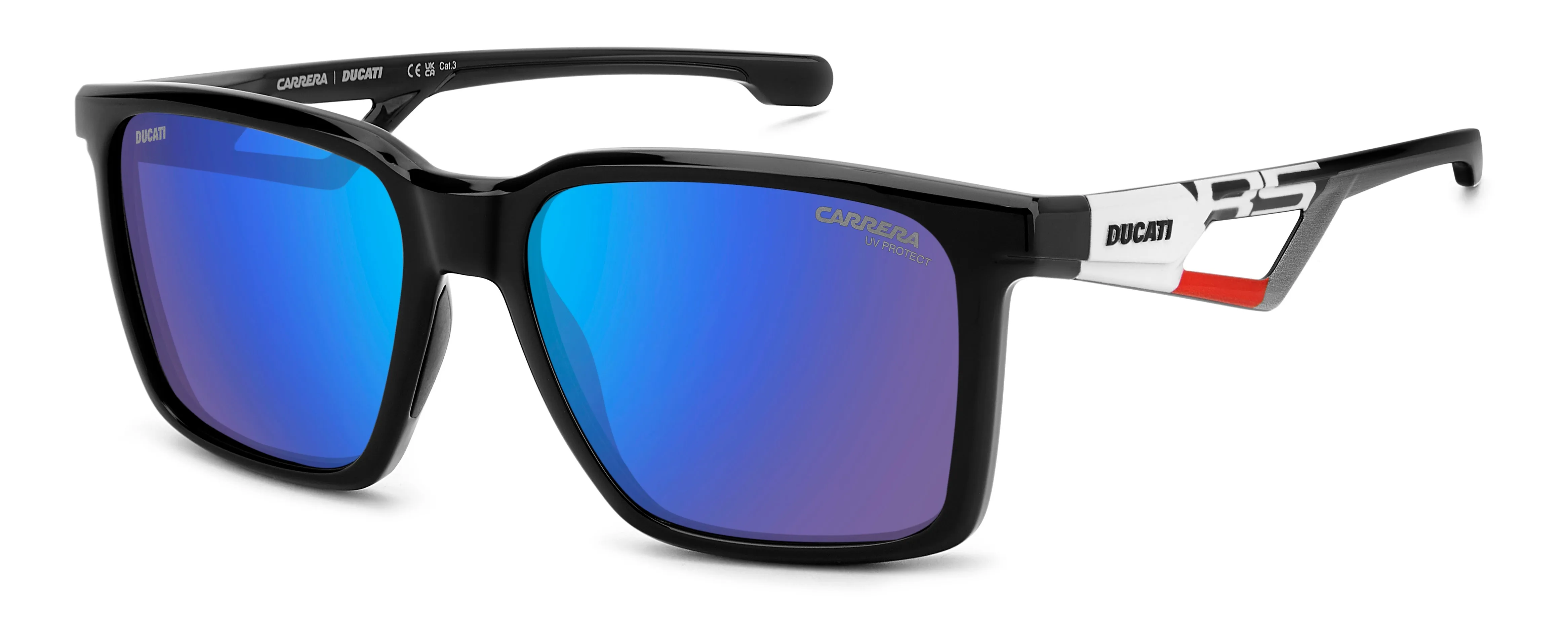 Carrera Ducati CARDUC 065/S 80S/Z0 Occhiali da sole Polyamide Nero Blu Squadrata Normale Multistrato - immagine 1