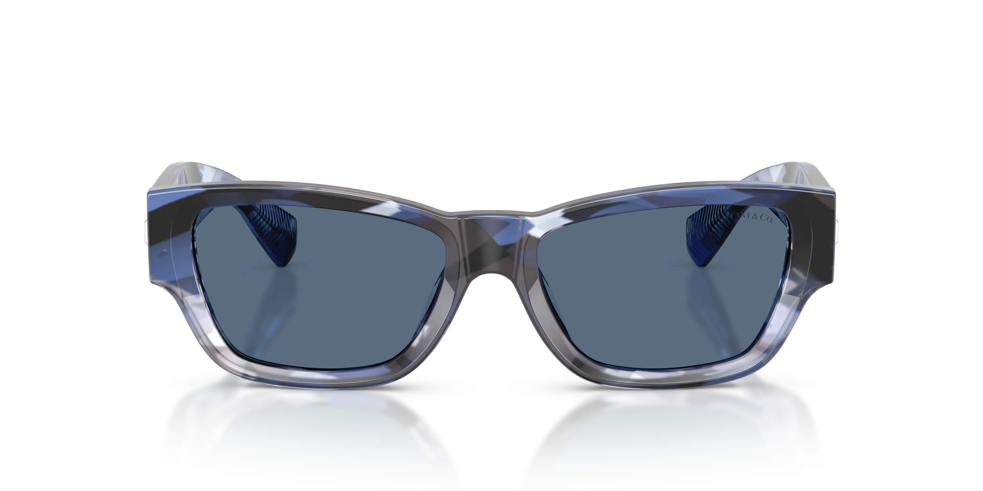 Tiffany TF4265U 846380 Occhiali da sole Acetato Blu Blu Squadrata Normale - immagine 3