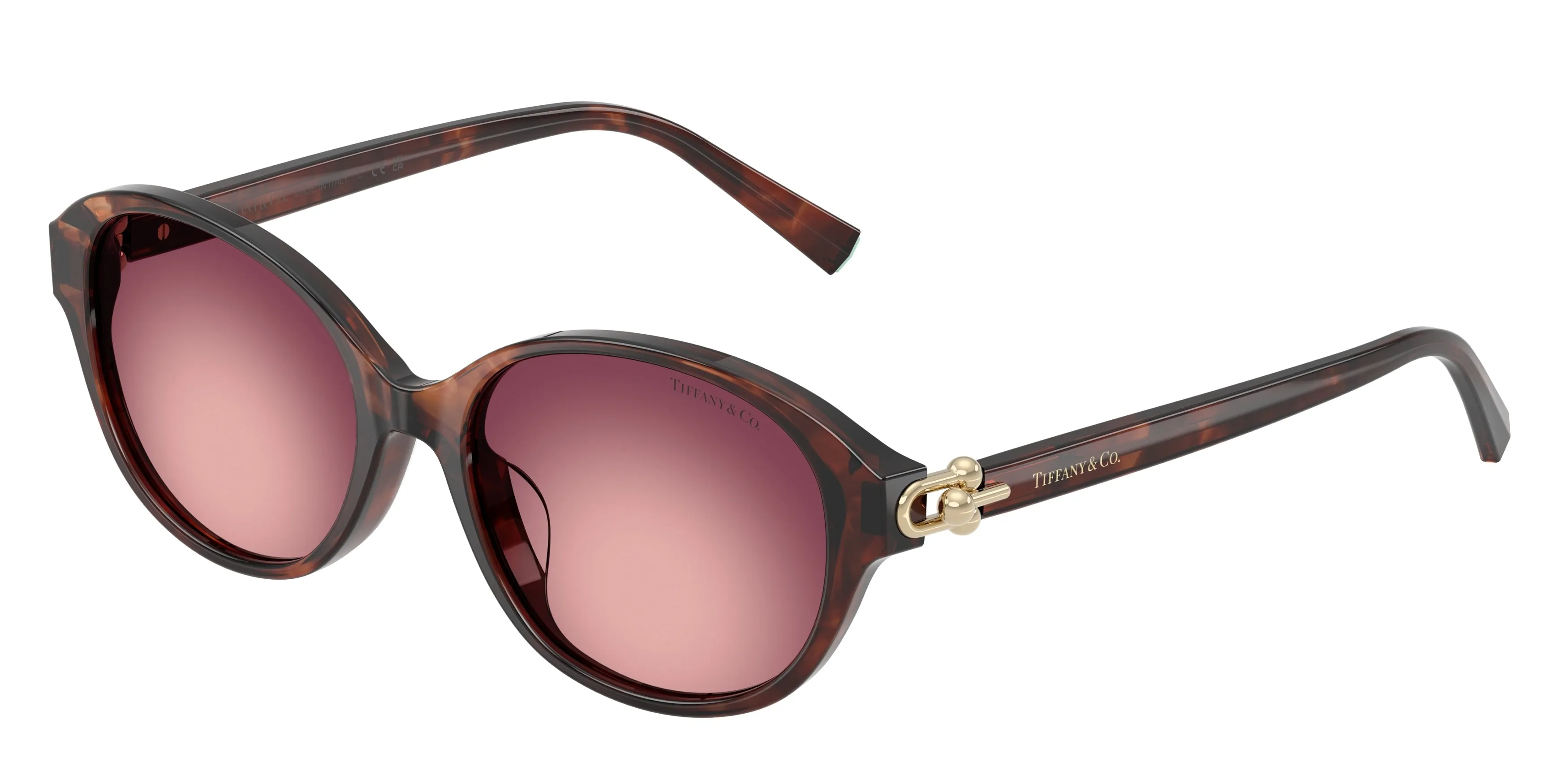Tiffany TF4263D 84218H Occhiali da sole Acetato Marrone Viola Rotonda Normale - immagine 1