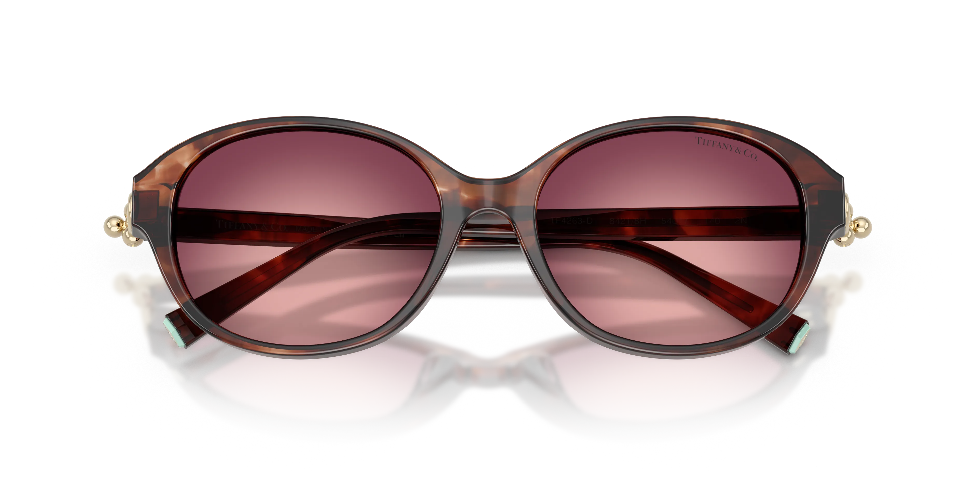 Tiffany TF4263D 84218H Occhiali da sole Acetato Marrone Viola Rotonda Normale - immagine 2