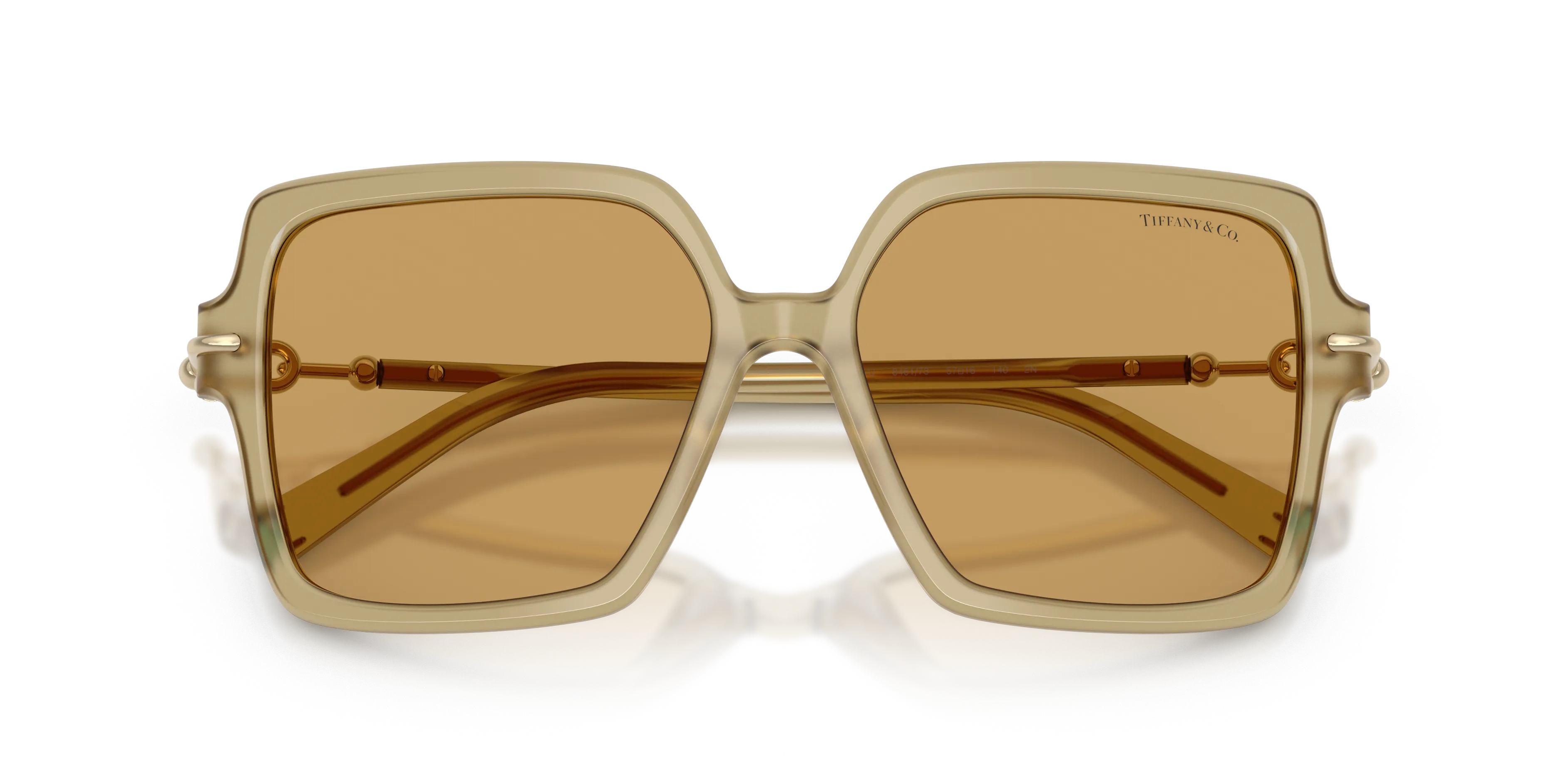Tiffany TF4260U 846173 Occhiali da sole Acetato Marrone Ocra Squadrata Normale - immagine 2