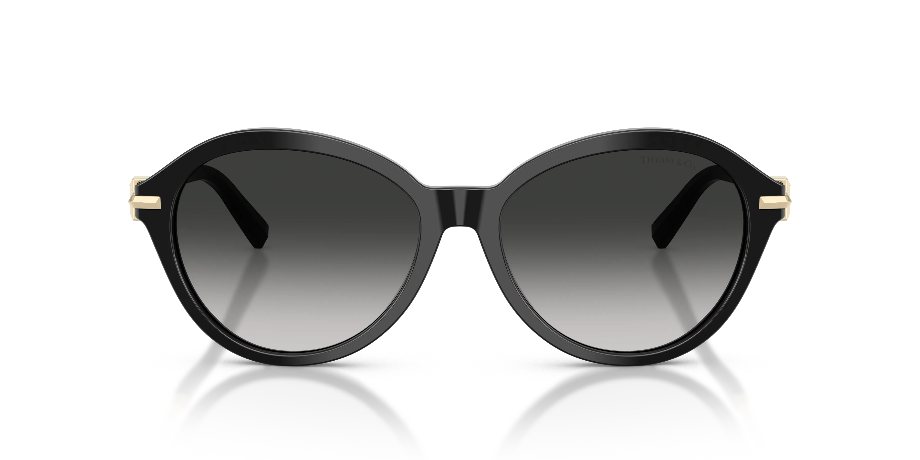 Tiffany TF4259 80013C Occhiali da sole Acetato Nero Grigio Rotonda Normale Sfumato - immagine 3