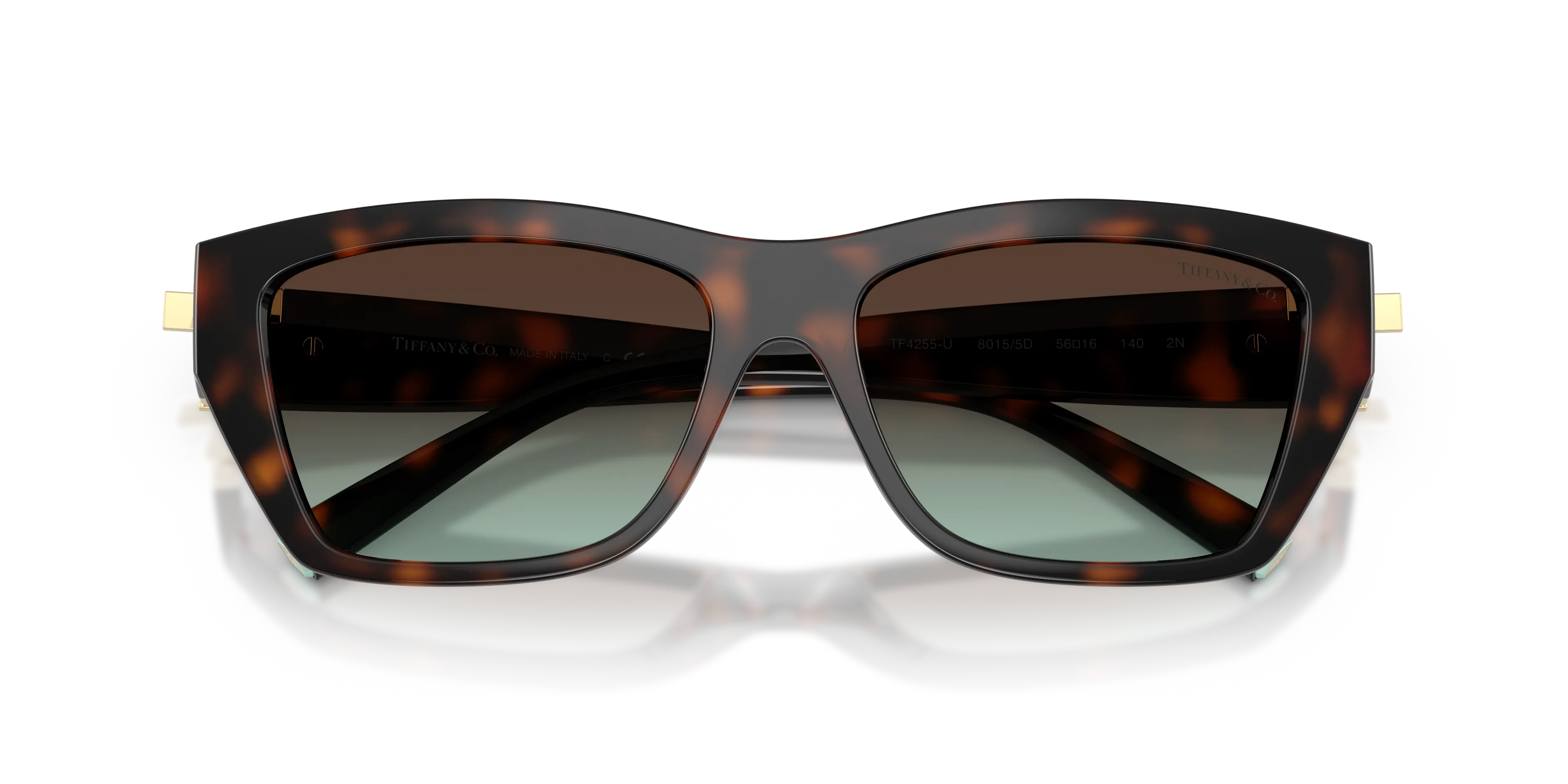 Tiffany TF4255U 80155D Occhiali da sole Iniettato Tartaruga Marrone Squadrata Normale Sfumato - immagine 2