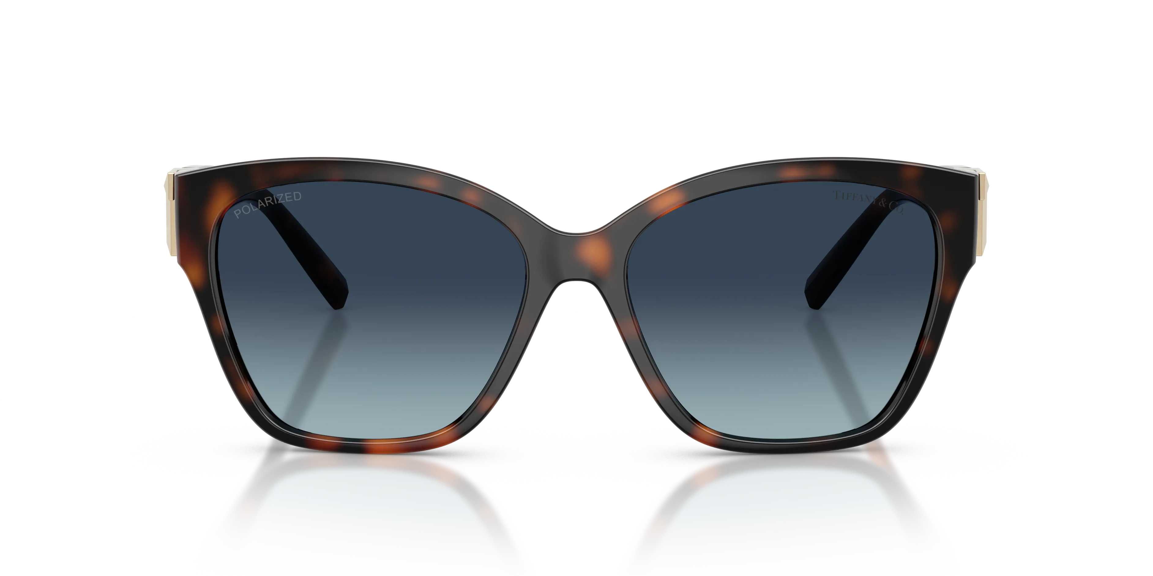 Tiffany TF4254U 84554U Occhiali da sole Iniettato Tartaruga Azzurro Squadrata Polarizzata Sfumato - immagine 3