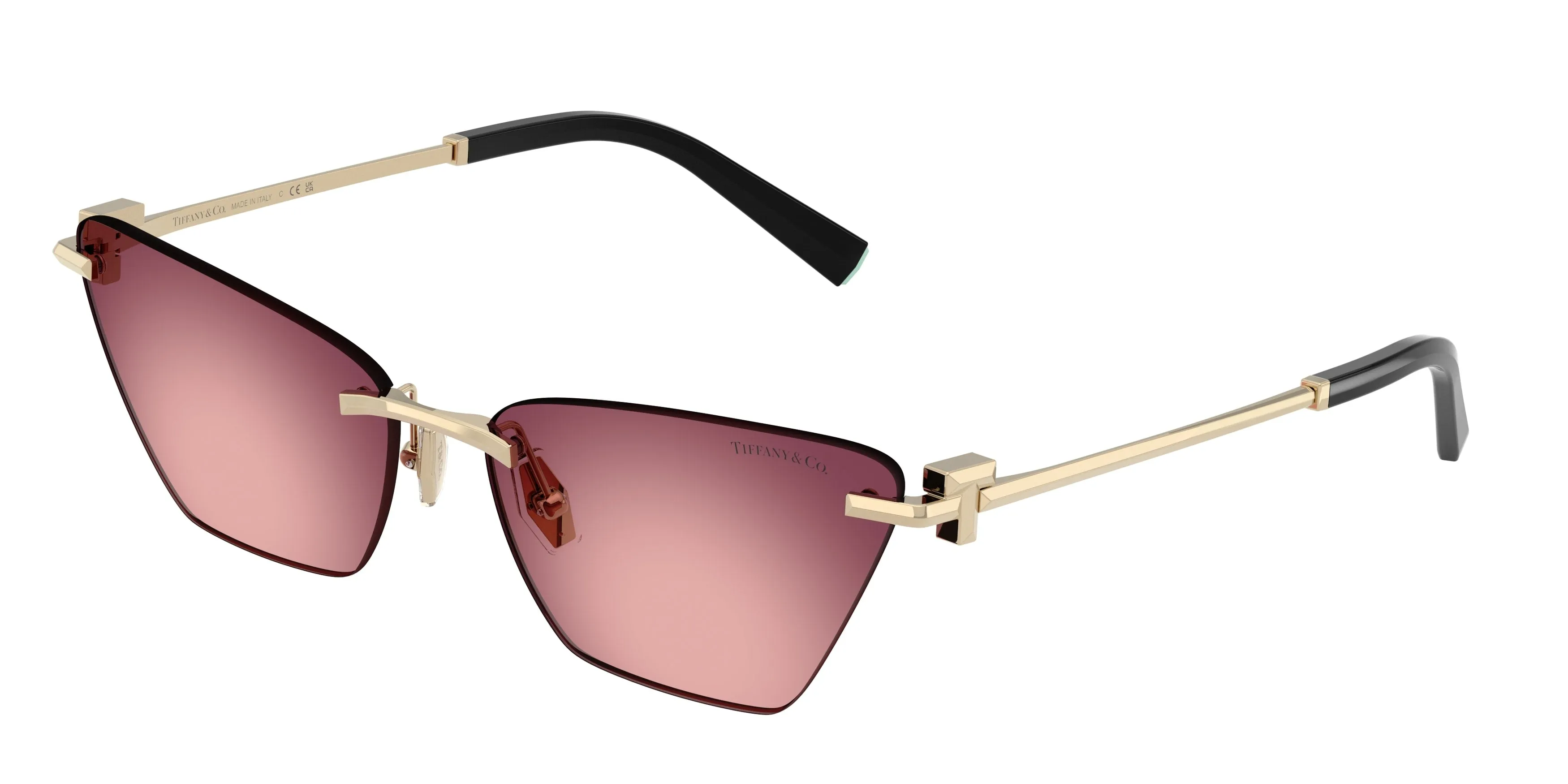 Tiffany TF3120 62428H Occhiali da sole Metallo Oro Rosa Farfalla Normale Sfumato - immagine 1