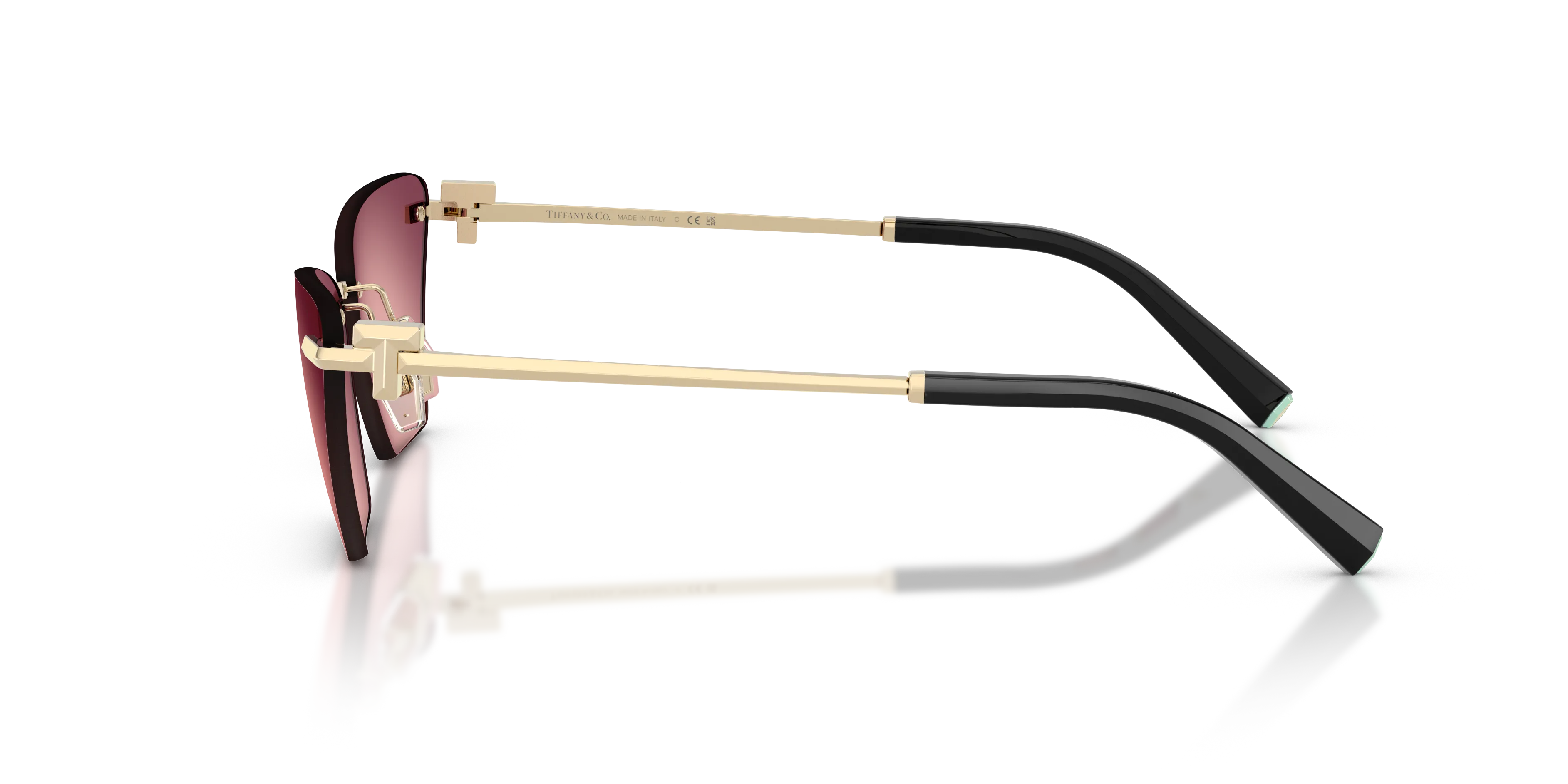 Tiffany TF3120 62428H Occhiali da sole Metallo Oro Rosa Farfalla Normale Sfumato - immagine 4