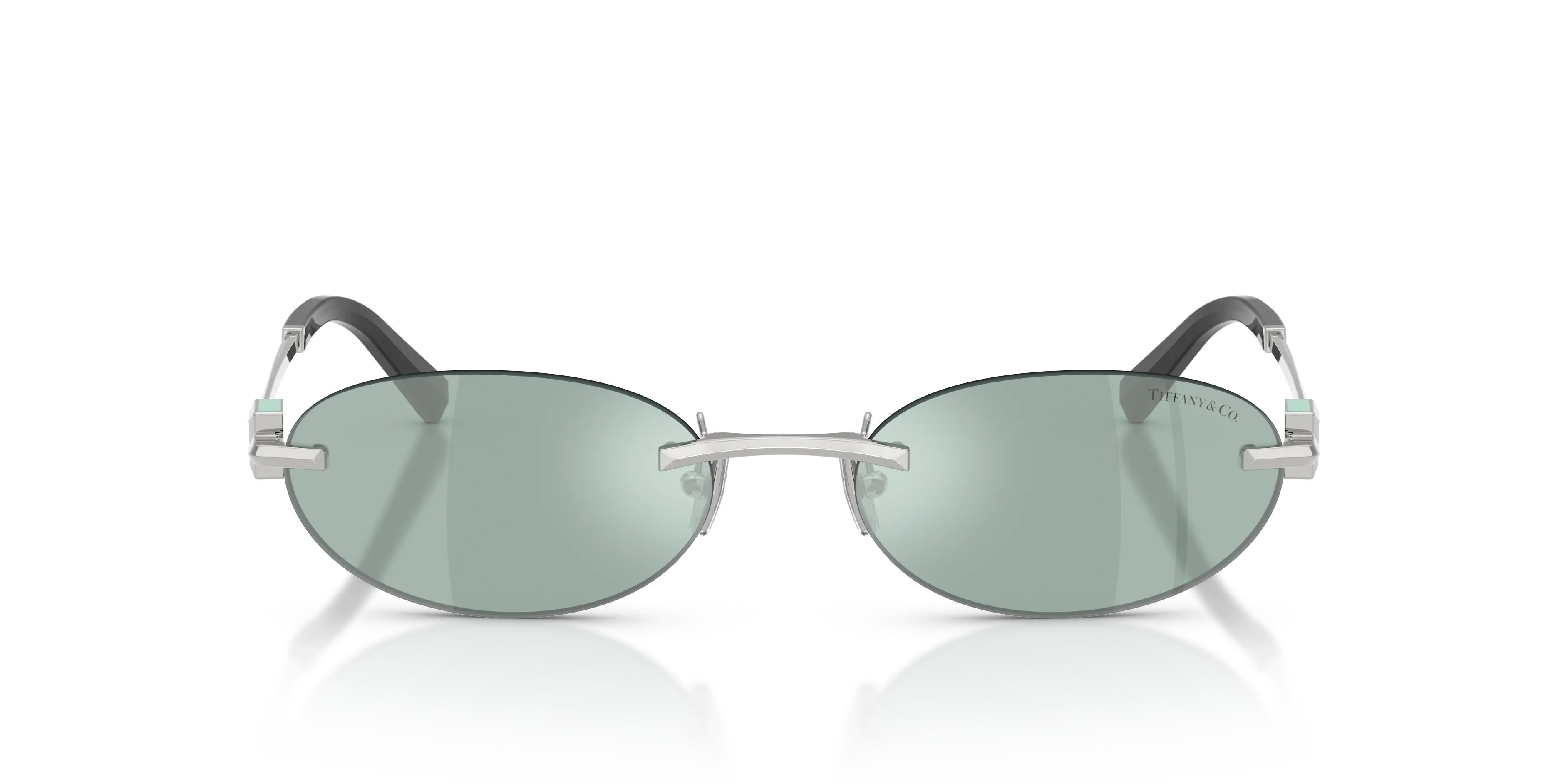 Tiffany TF3119D 600165 Occhiali da sole Metallo Argento Azzurro Rotonda Normale Specchiato - immagine 3