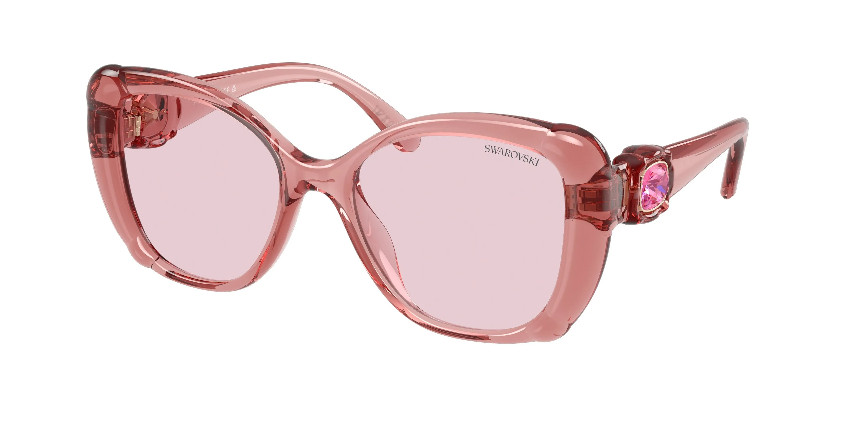 Swarovski SK6051U 1097P5 Occhiali da sole Iniettato Rosa Rosa Farfalla Fotocromatiche - immagine 1