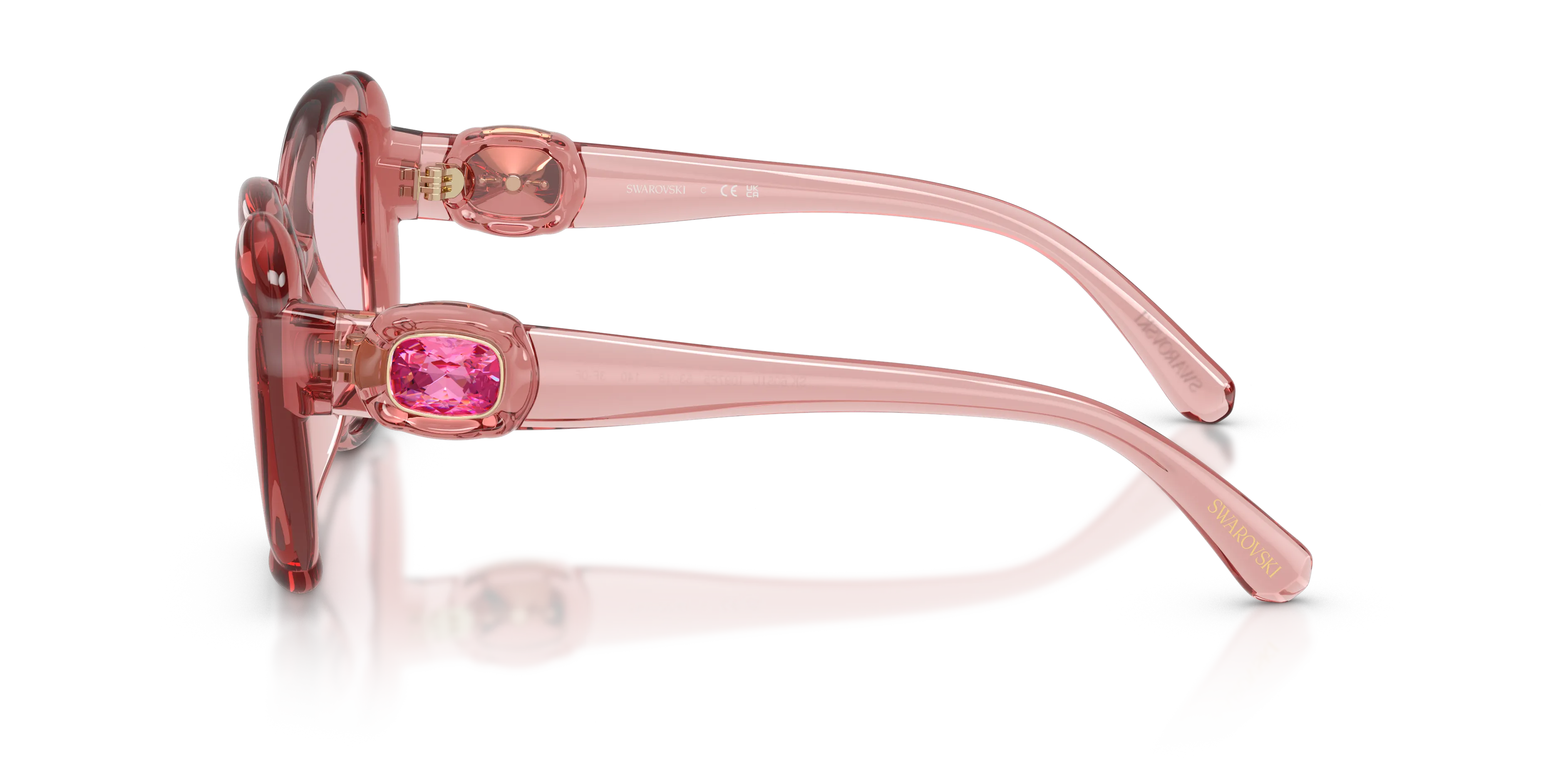 Swarovski SK6051U 1097P5 Occhiali da sole Iniettato Rosa Rosa Farfalla Fotocromatiche - immagine 4