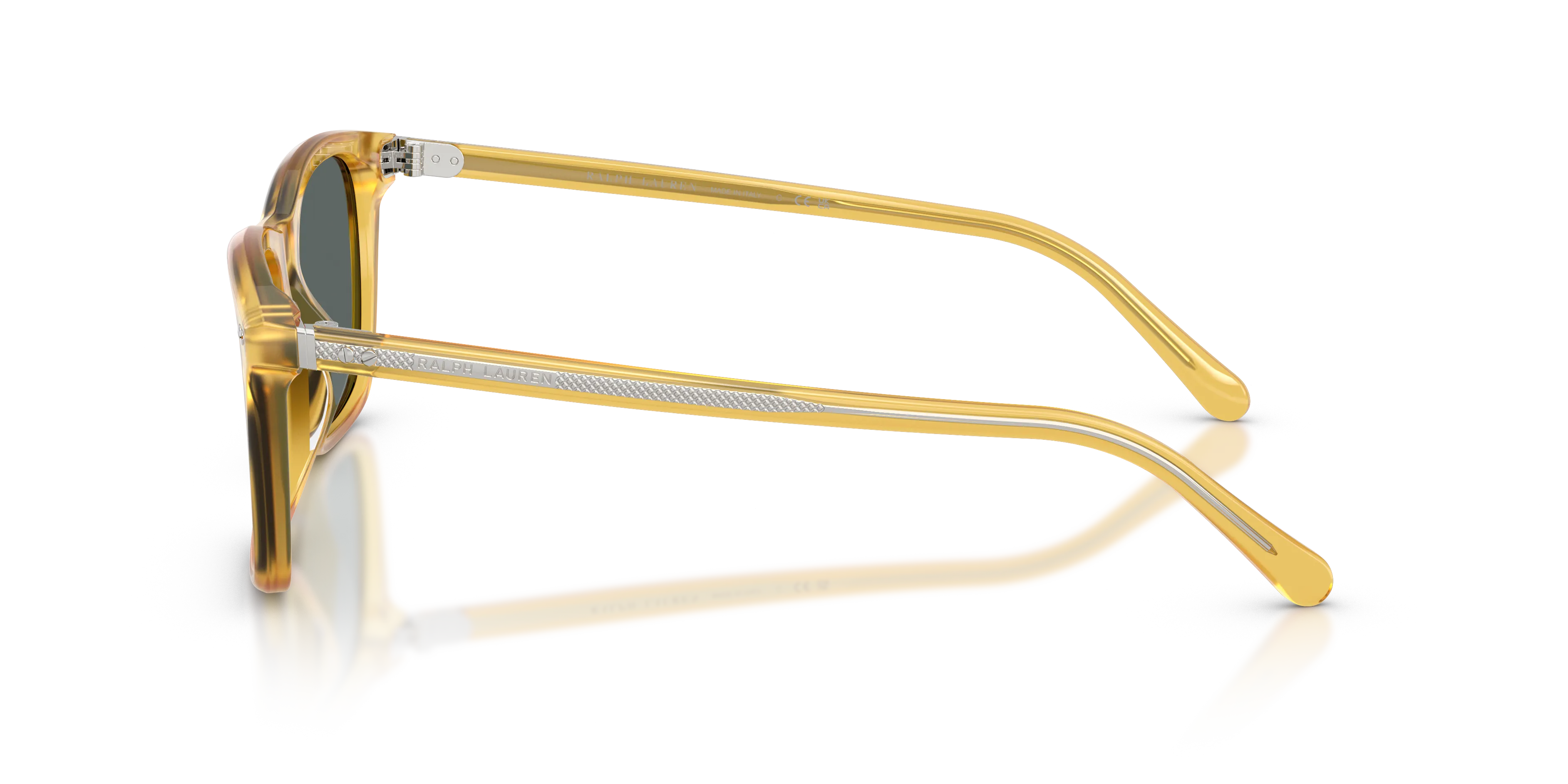 Ralph Lauren RL8242U 50053R Occhiali da sole Acetato Giallo Grigio Pantos Normale Specchiato - immagine 4
