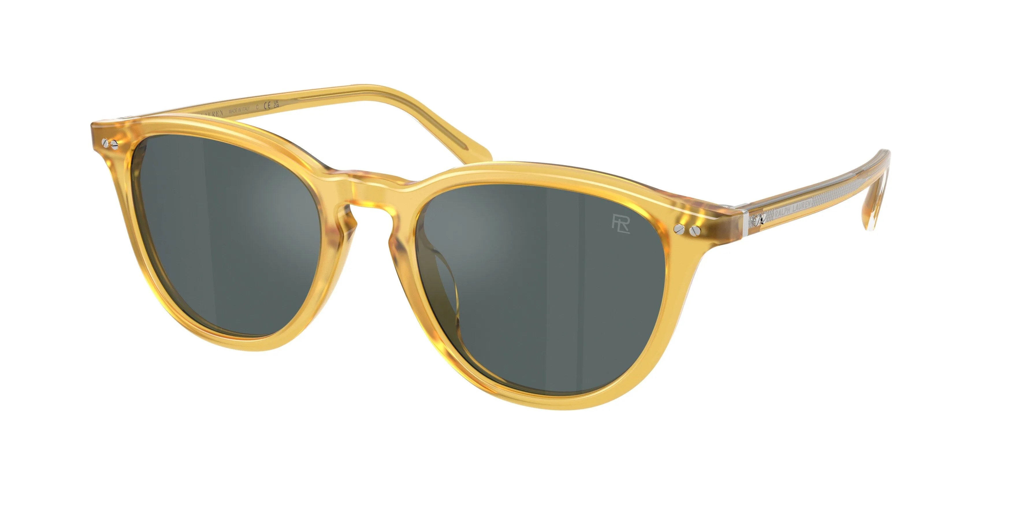 Ralph Lauren RL8241U 50053R Occhiali da sole Acetato Giallo Grigio Pantos Normale Specchiato - immagine 1