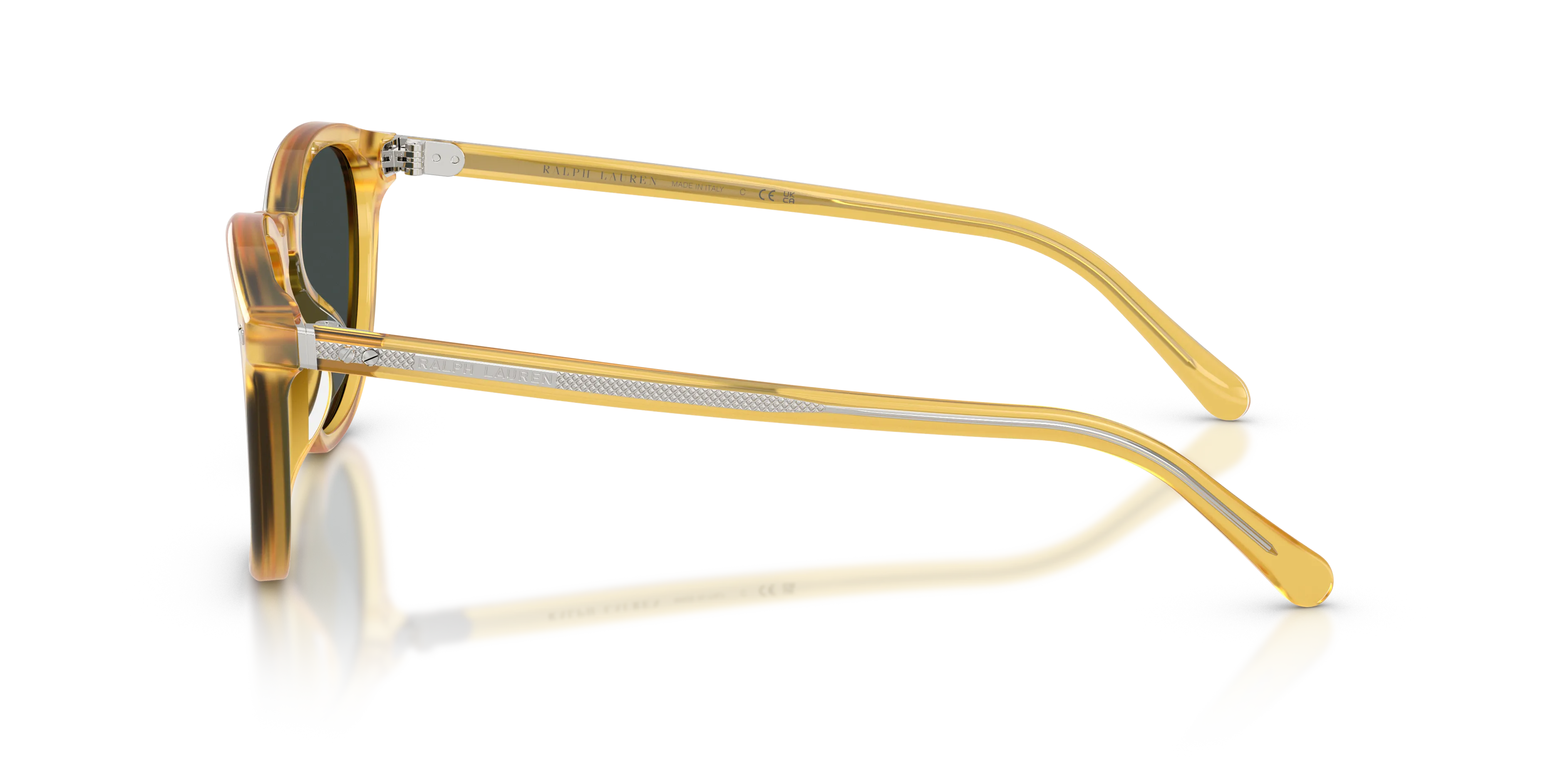 Ralph Lauren RL8241U 50053R Occhiali da sole Acetato Giallo Grigio Pantos Normale Specchiato - immagine 4