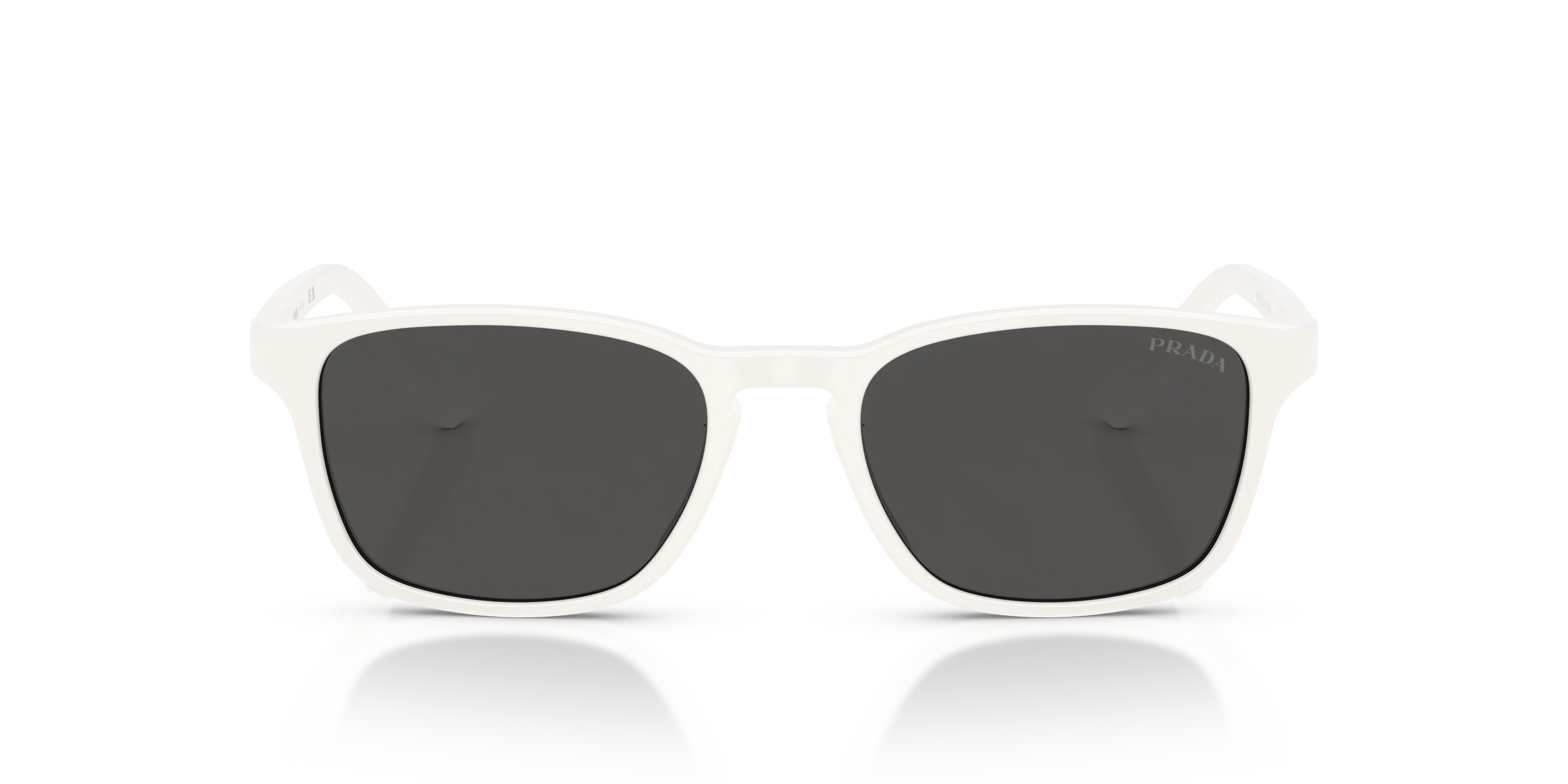 Prada PR D13SU 27M08Z Occhiali da sole Acetato Bianco Grigio Pillow Normale - immagine 3