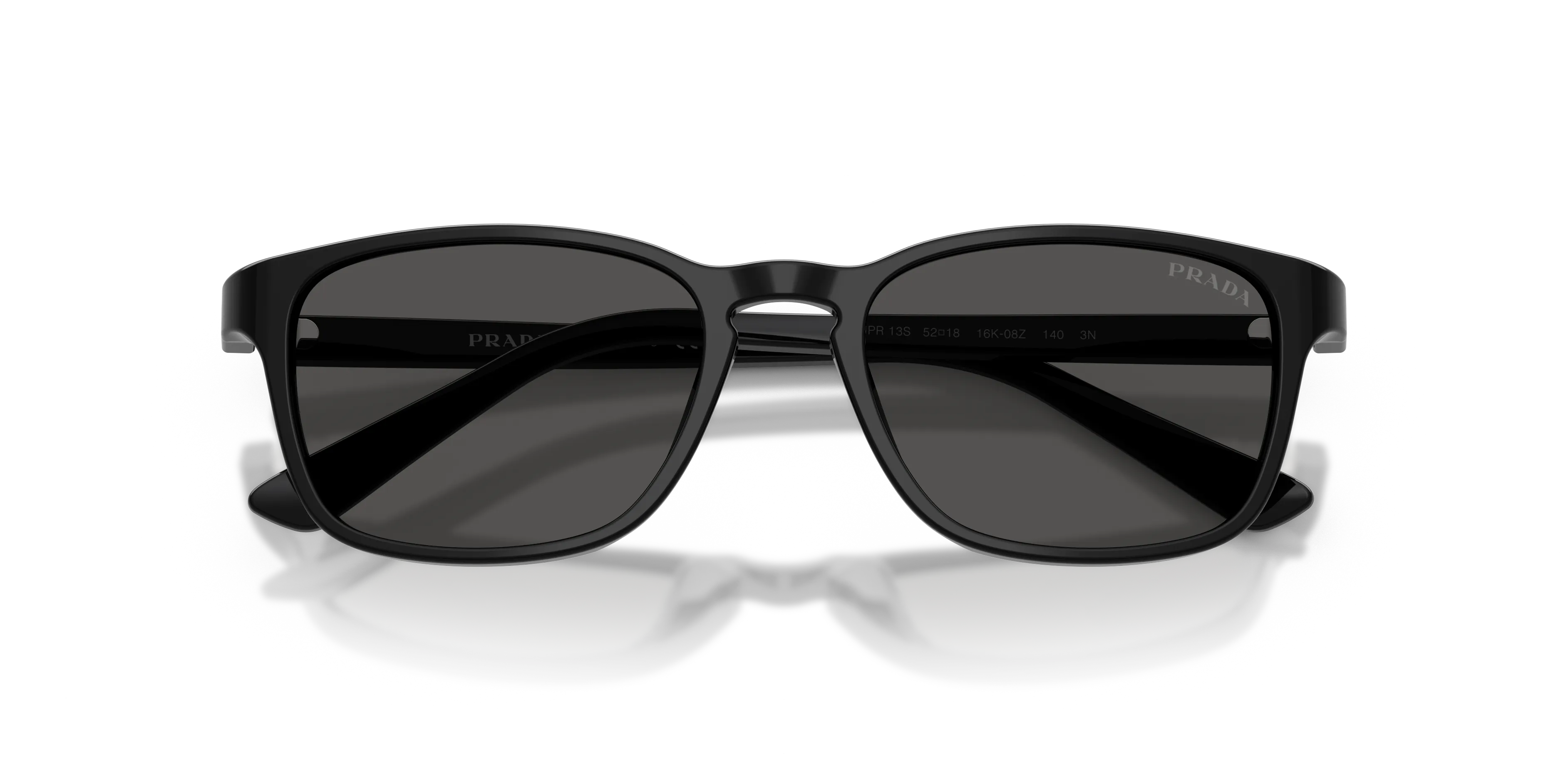 Prada PR D13SU 16K08Z Occhiali da sole Acetato Nero Grigio Pillow Normale - immagine 2