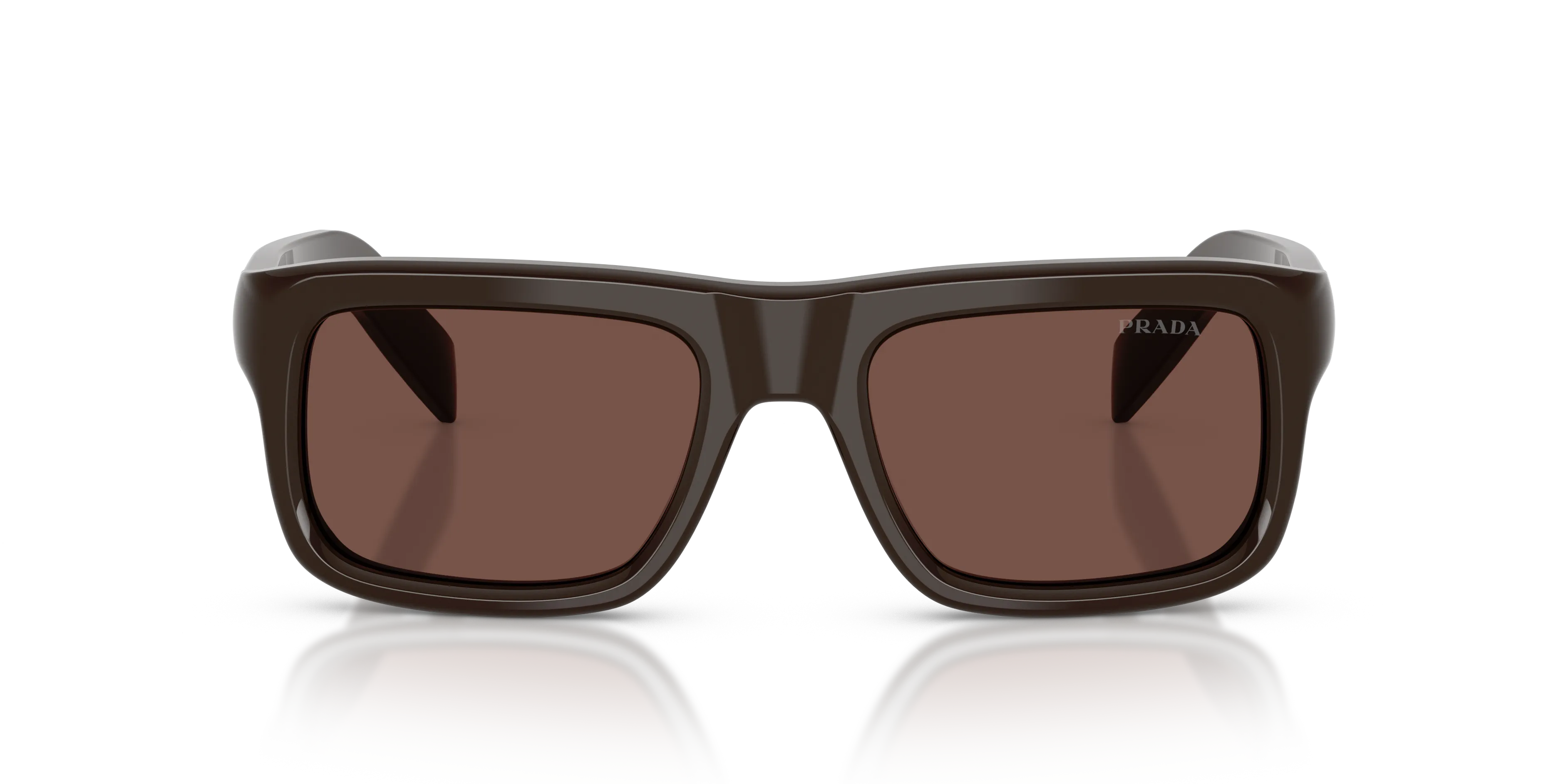 Prada PR D11S 27I90W Occhiali da sole Acetato Marrone Viola Squadrata Normale - immagine 3