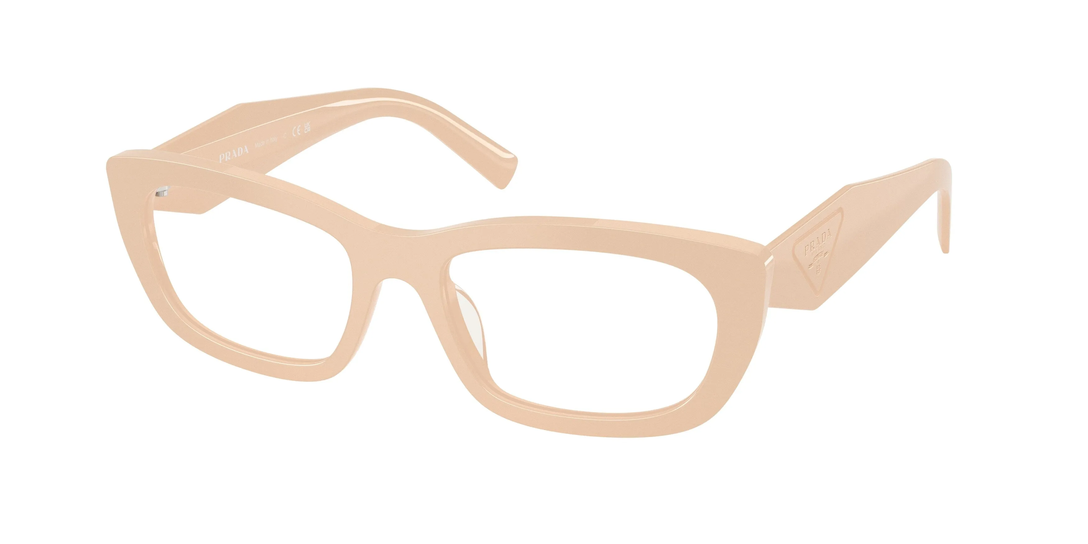 Prada PR D09V 25B1O1 Montature da vista Acetato Rosa Trasparente Geometrica Normale - immagine 1