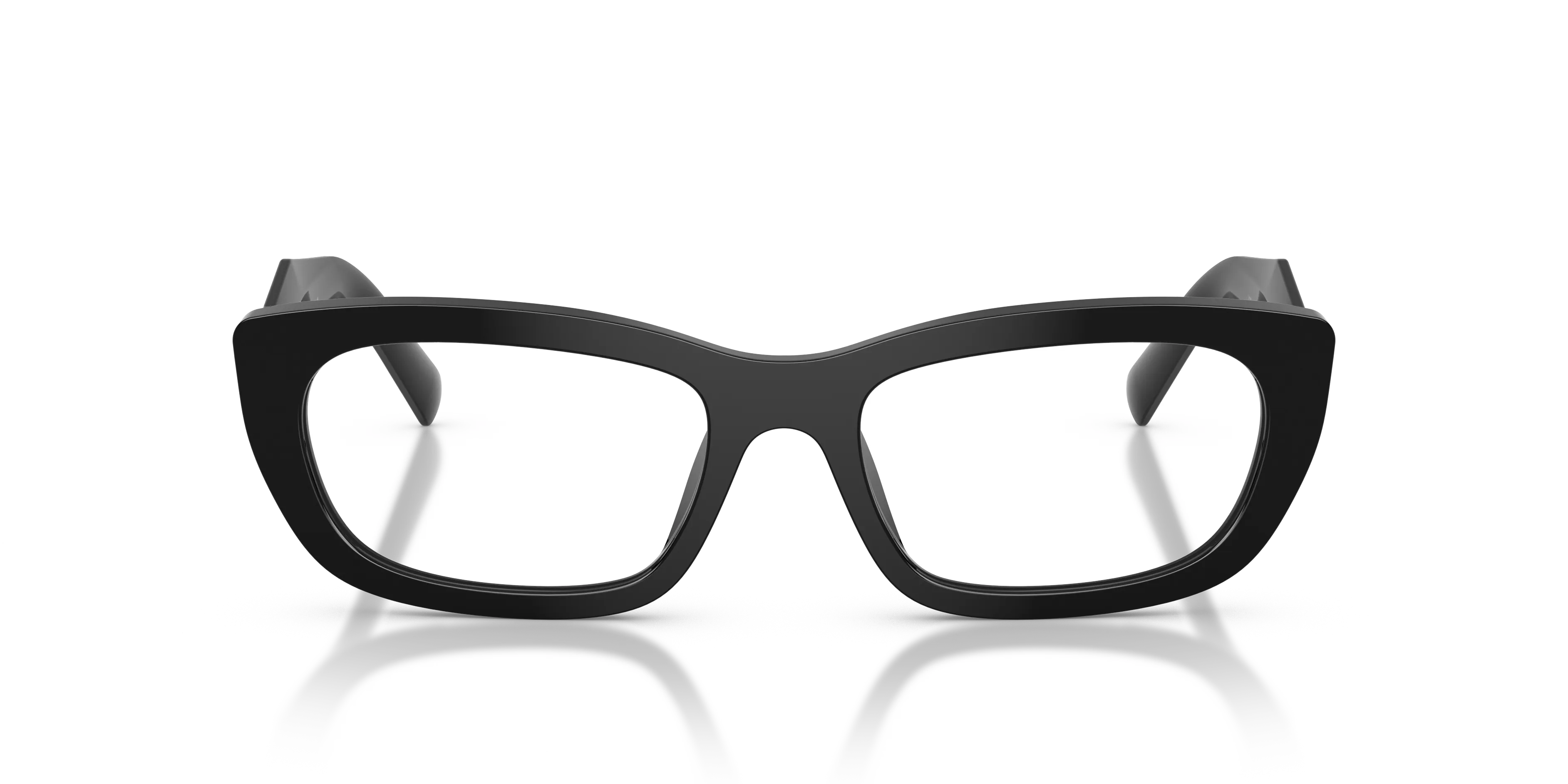 Prada PR D09V 16K1O1 Montature da vista Acetato Nero Trasparente Geometrica Normale - immagine 3