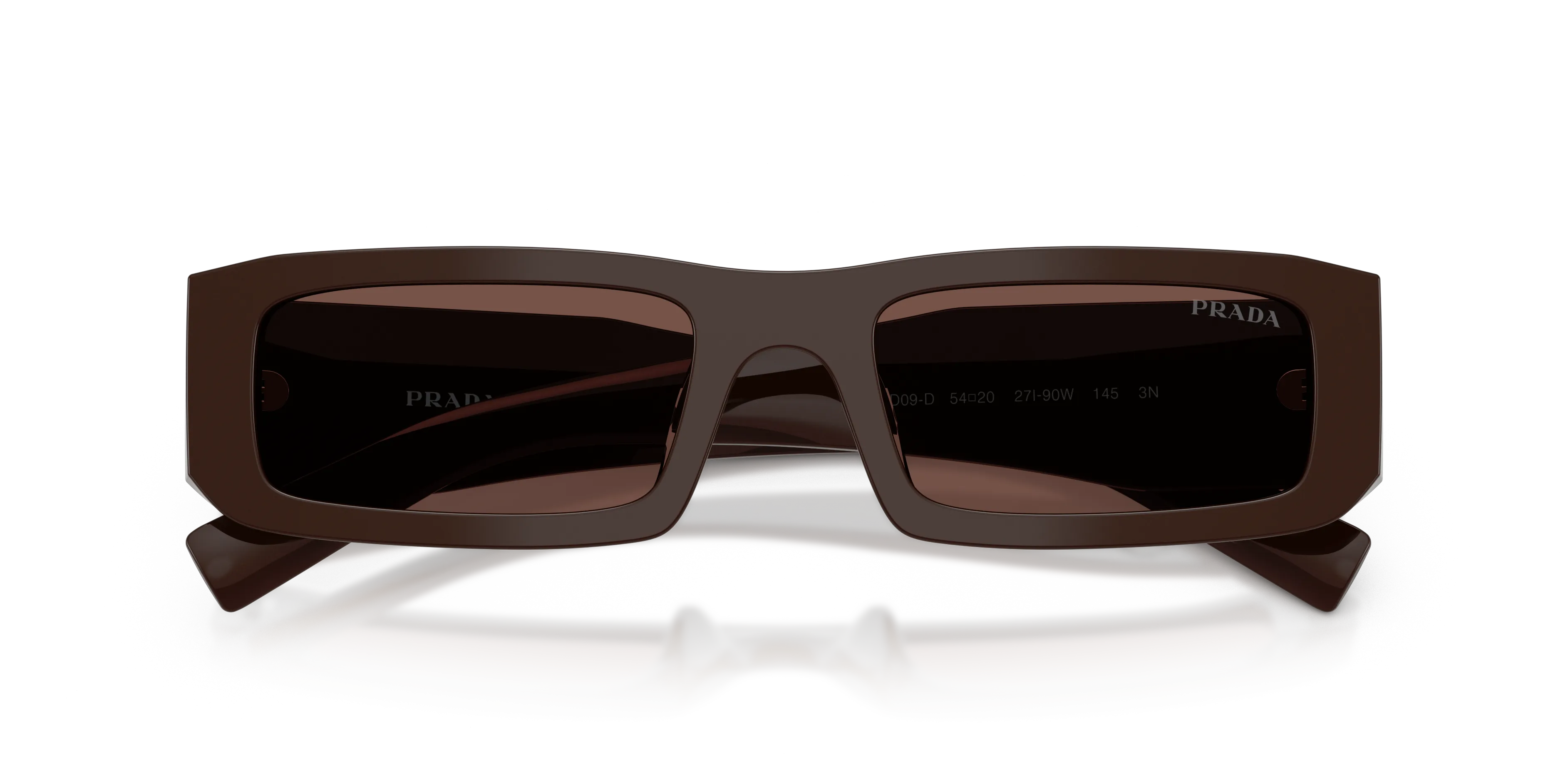 Prada PR D09SD 27I90W Occhiali da sole Acetato Marrone Marrone Squadrata Normale - immagine 2