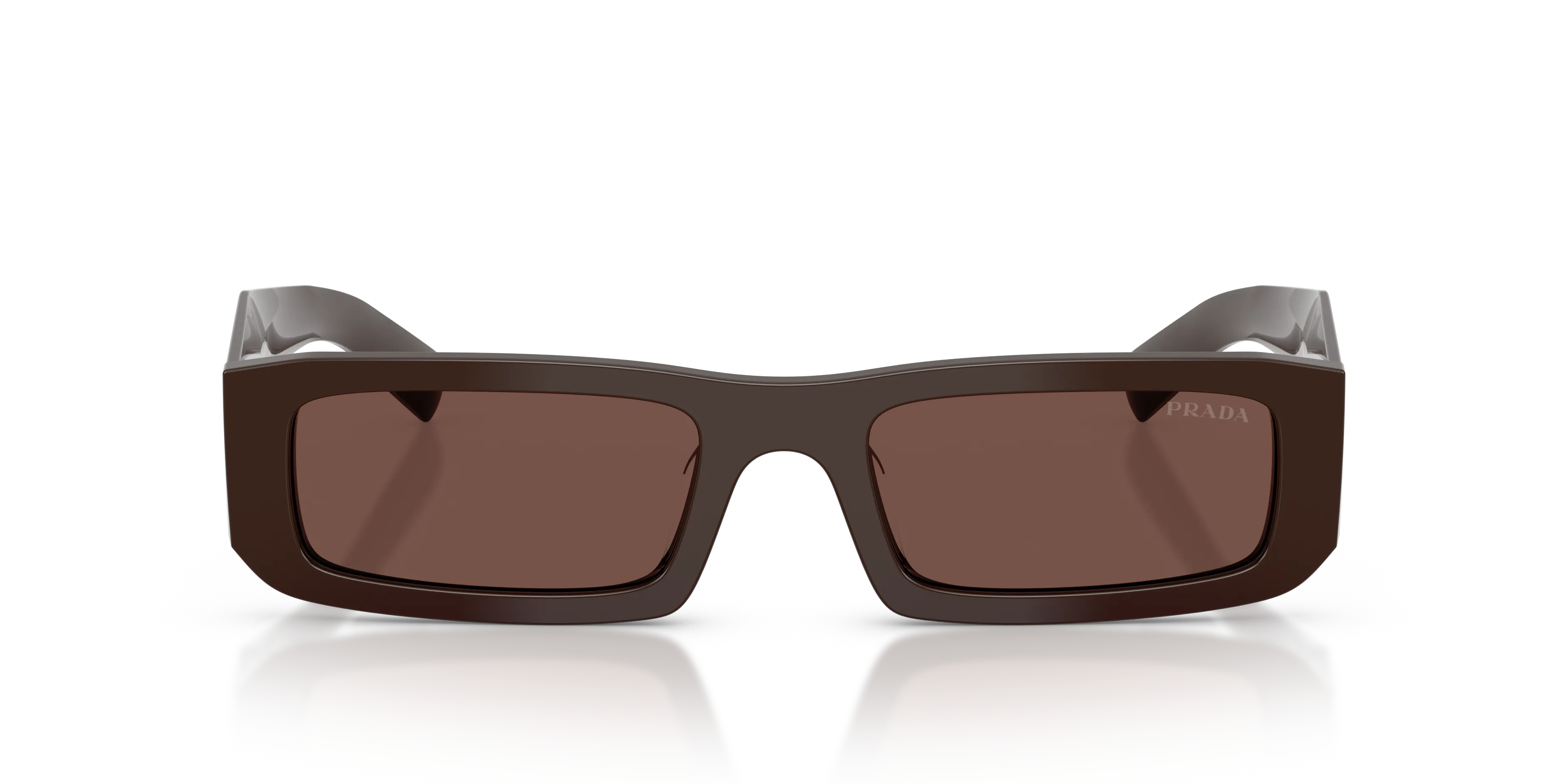 Prada PR D09SD 27I90W Occhiali da sole Acetato Marrone Marrone Squadrata Normale - immagine 3