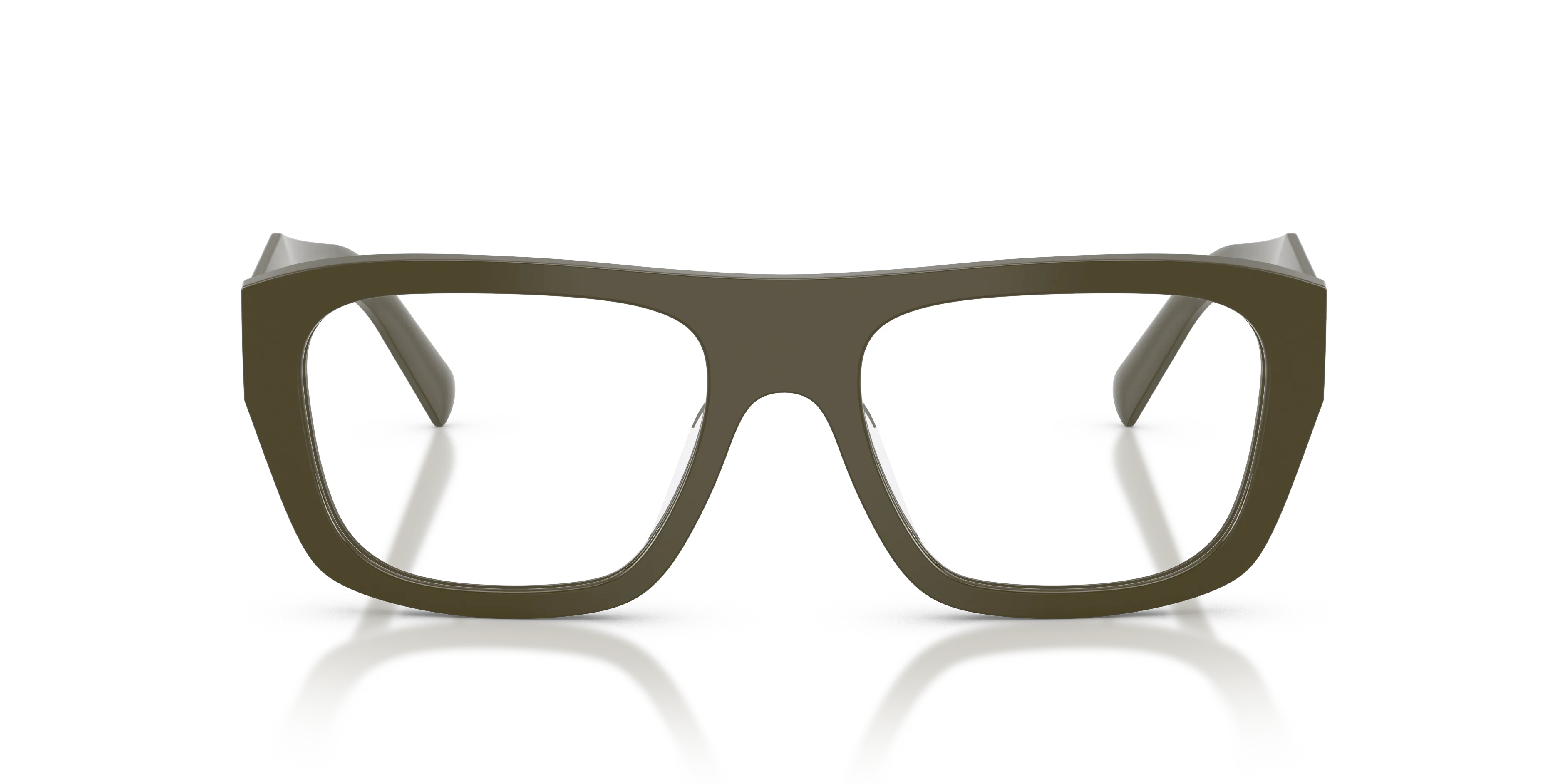 Prada PR D07VU 26J1O1 Montature da vista Acetato Verde Trasparente Squadrata Normale - immagine 3