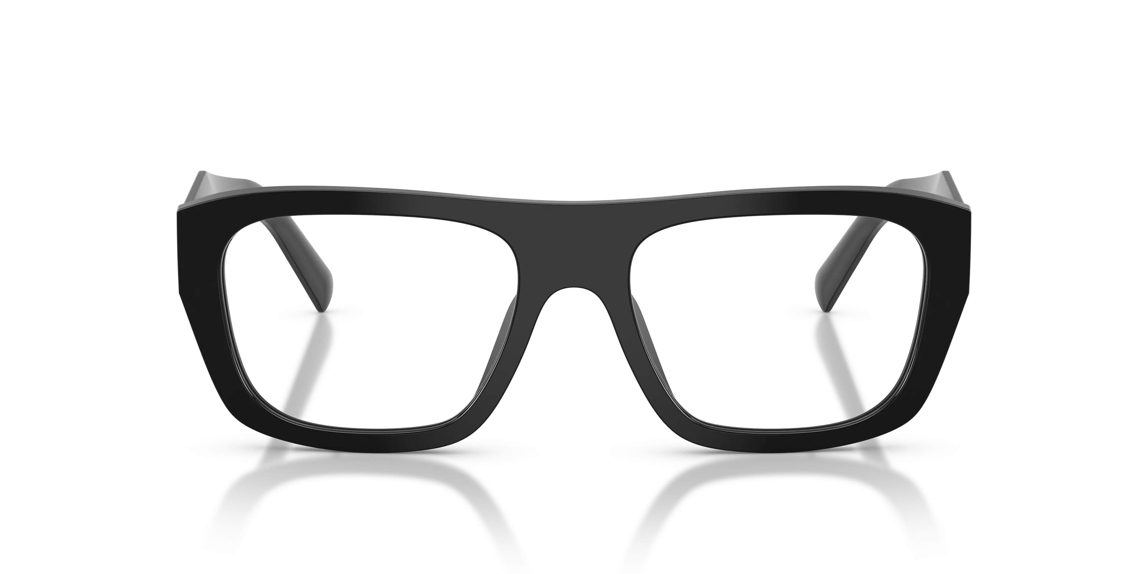 Prada PR D07VU 16K1O1 Montature da vista Acetato Nero Trasparente Squadrata Normale - immagine 3
