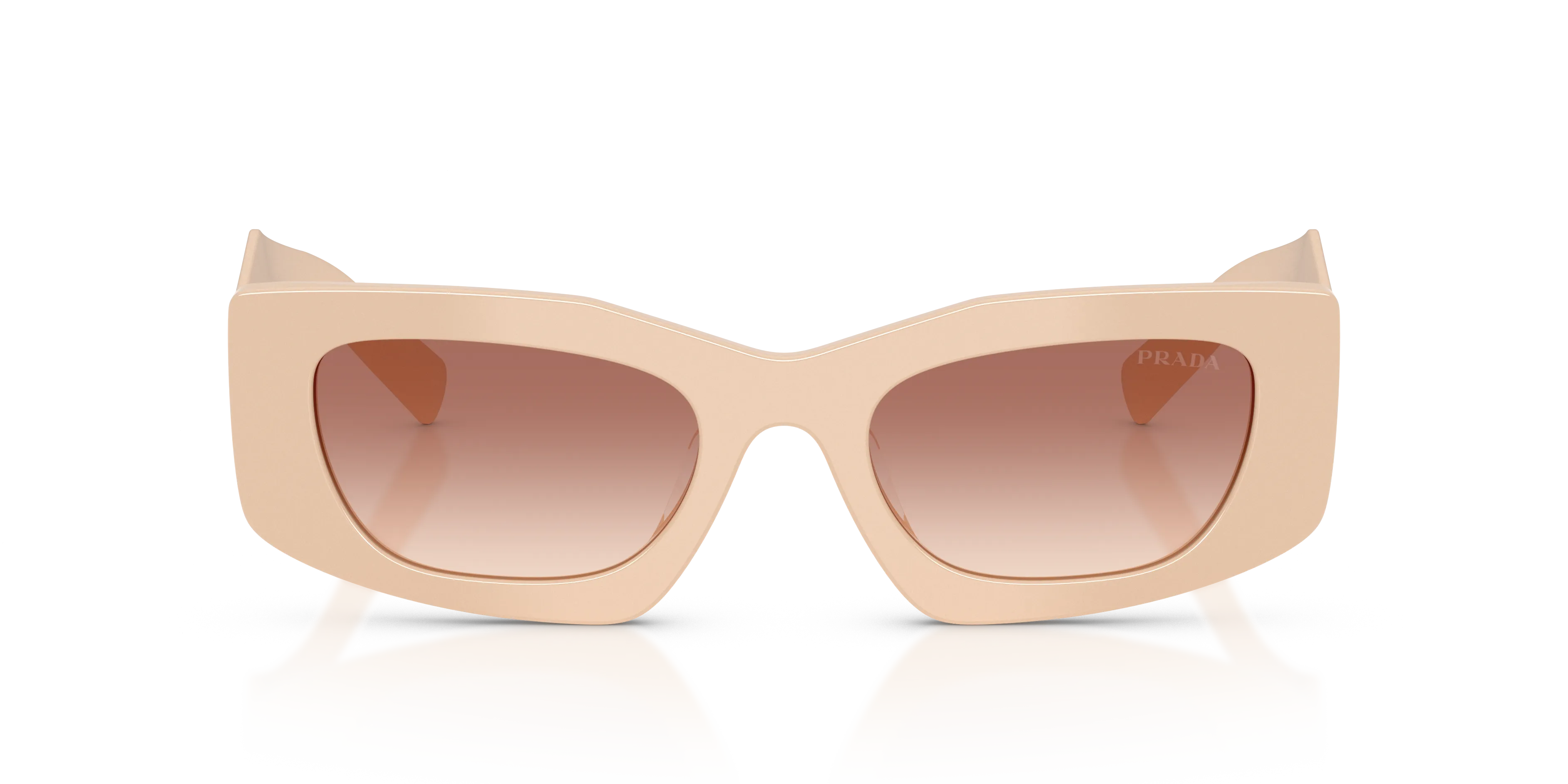 Prada PR D03SD 25B50L Occhiali da sole Acetato Rosa Rosa Squadrata Normale Sfumato - immagine 3