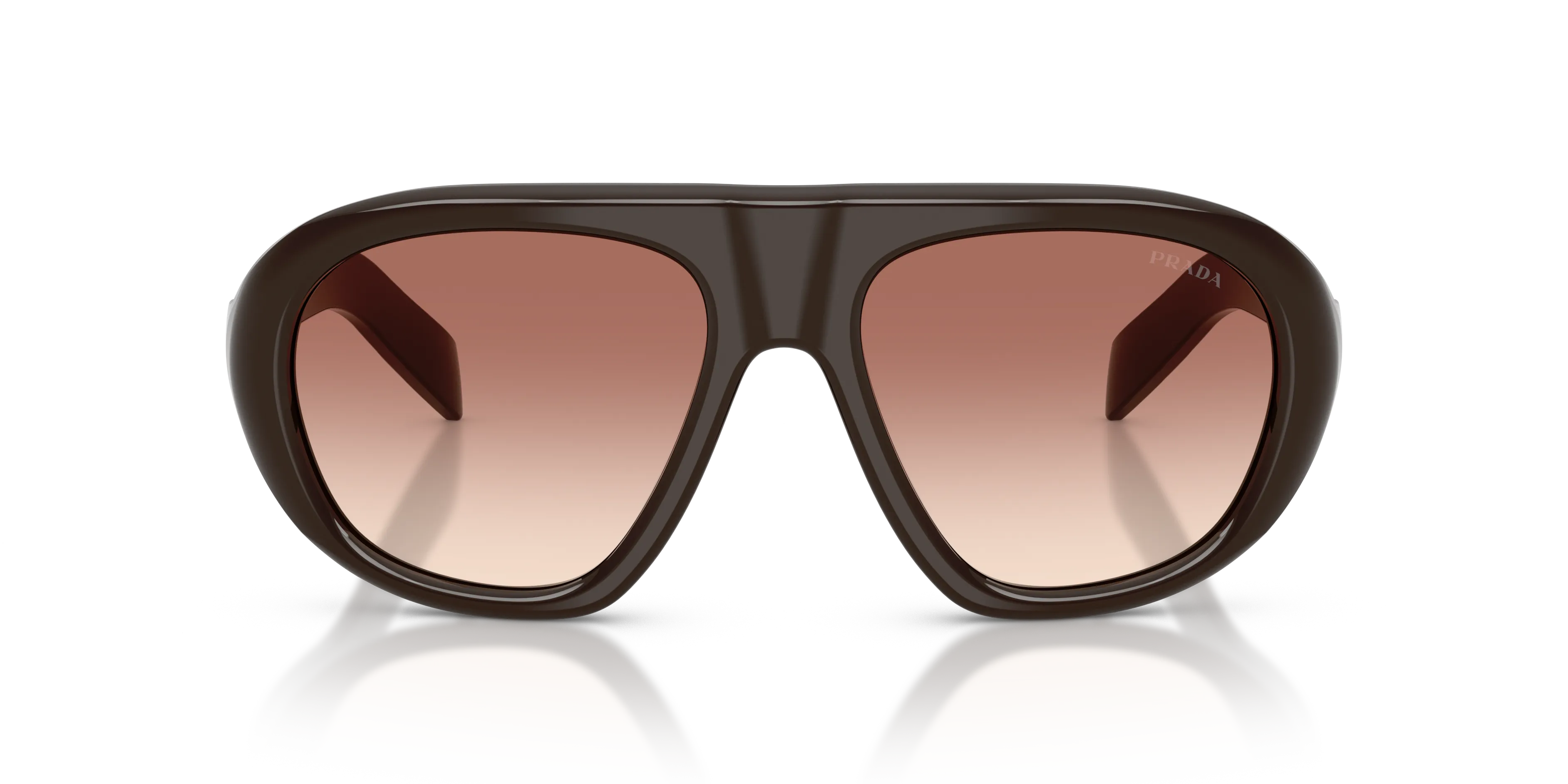 Prada PR C05S 27I70X Occhiali da sole Acetato Marrone Marrone Geometrica Normale Sfumato - immagine 3