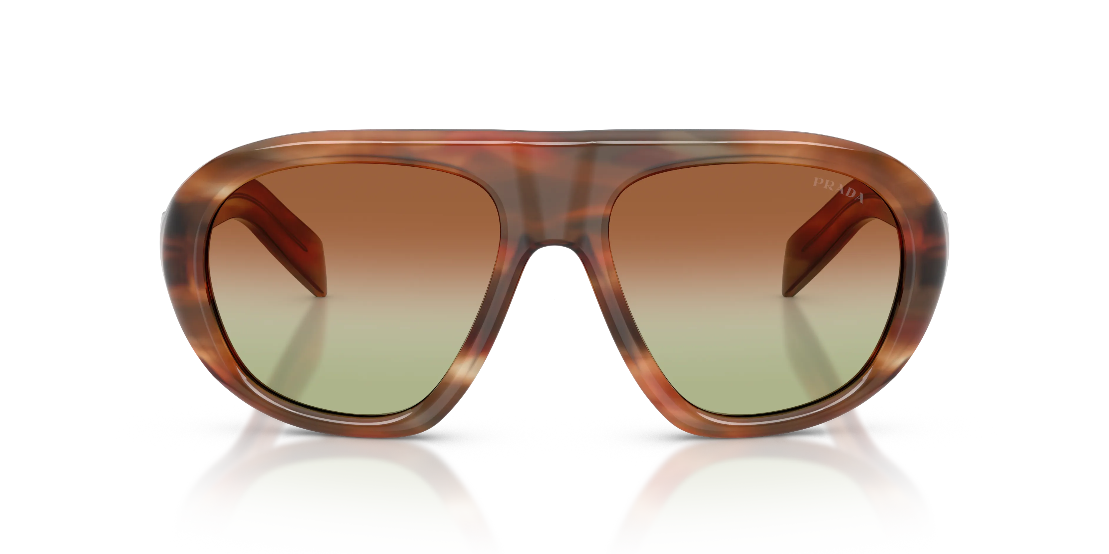 Prada PR C05S 24G70T Occhiali da sole Acetato Marrone Marrone Geometrica Normale Sfumato - immagine 3