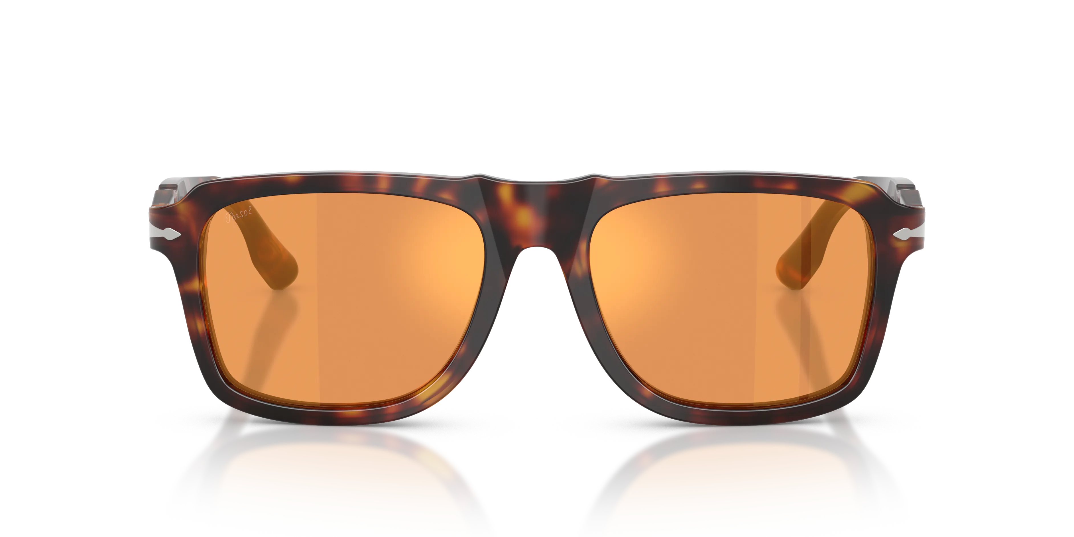 Persol PO8002S 24/3L Occhiali da sole Acetato Tartaruga Giallo Squadrata Specchiate - immagine 3