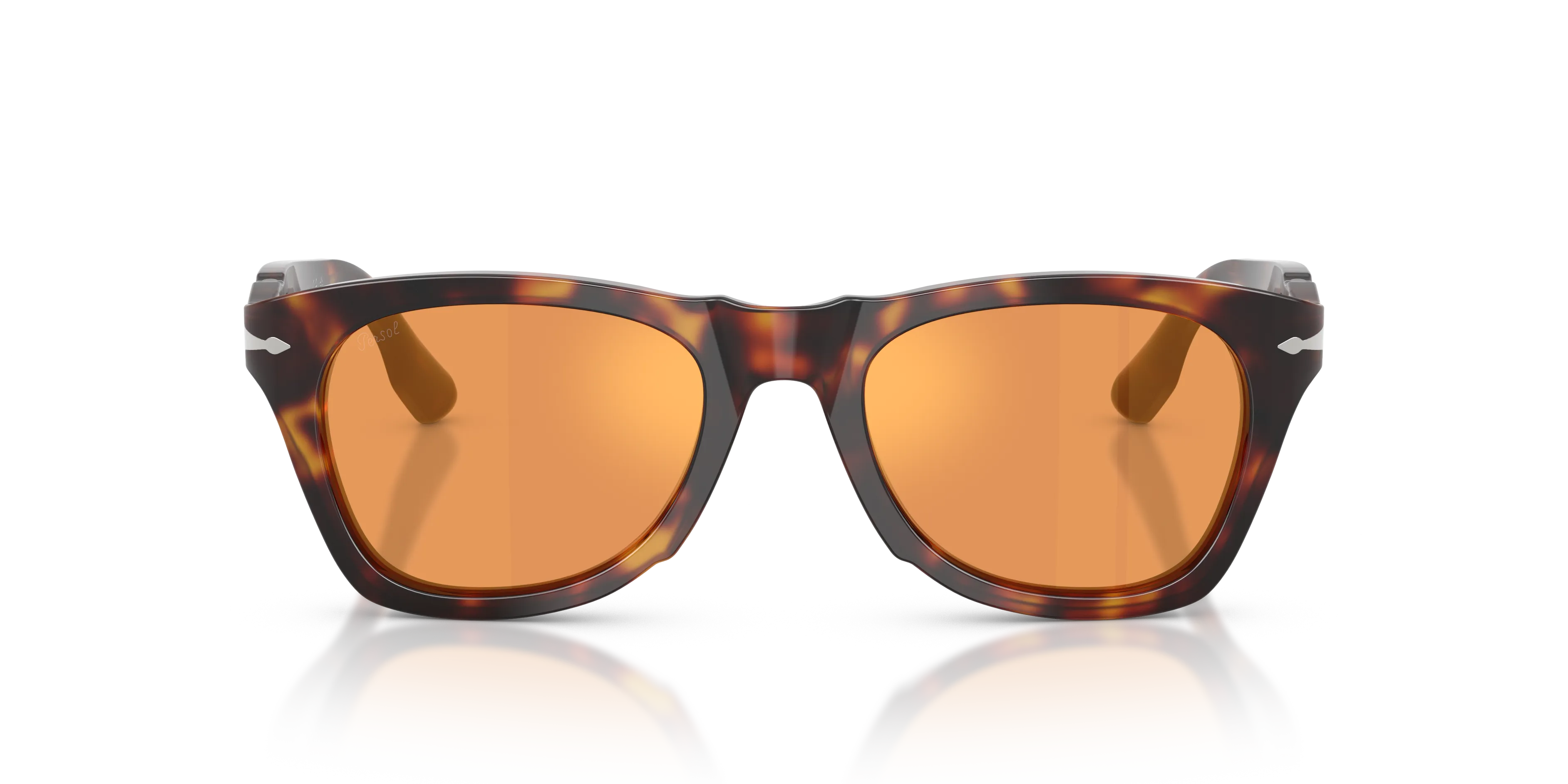 Persol PO8001S 24/3L Occhiali da sole Acetato Tartaruga Giallo Pantos Specchiate - immagine 3