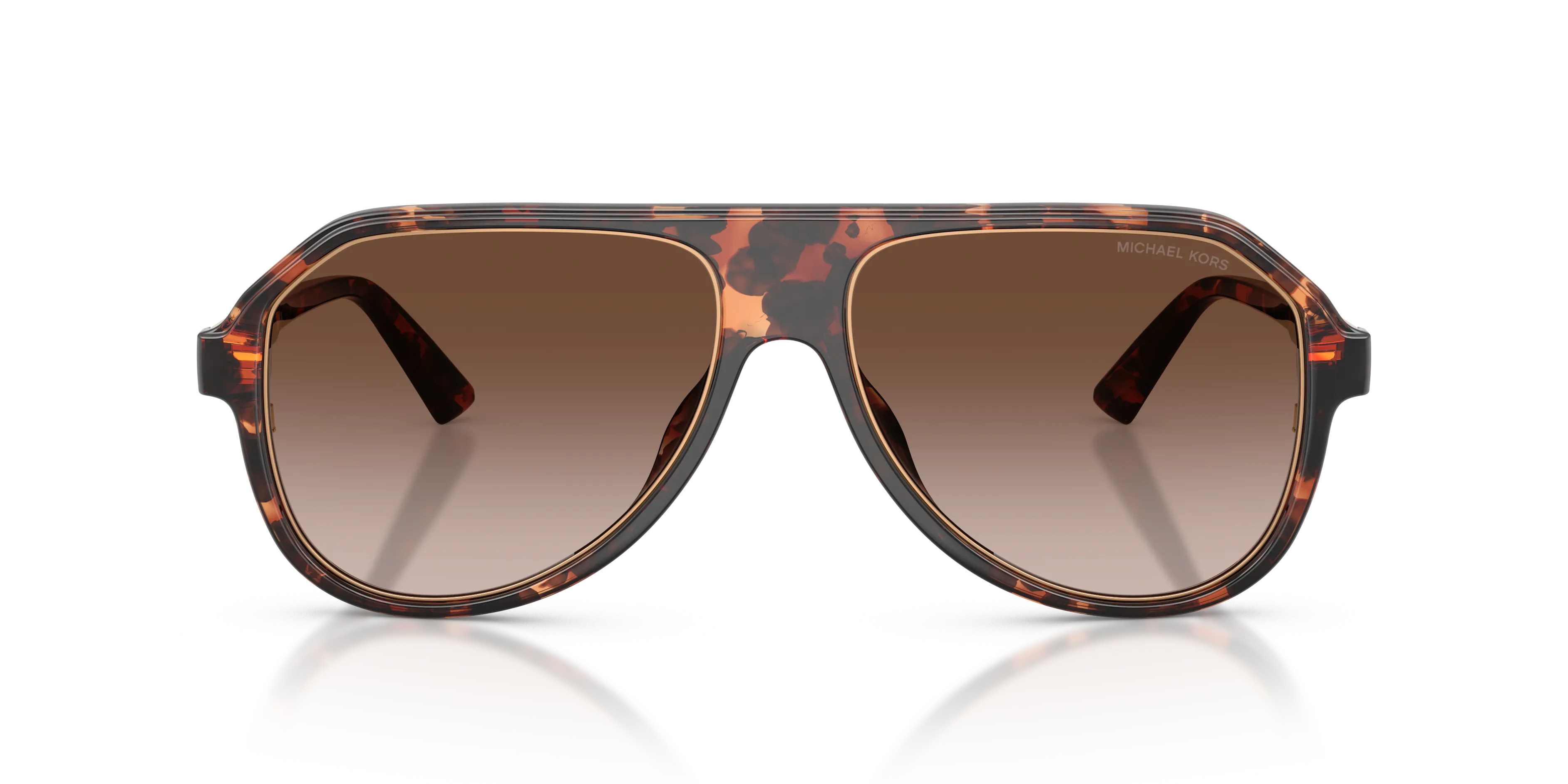 Michael Kors MK2281U MOLOKAI 300613 Occhiali da sole Iniettato Tartaruga Marrone Pilot Normale Sfumato - immagine 3