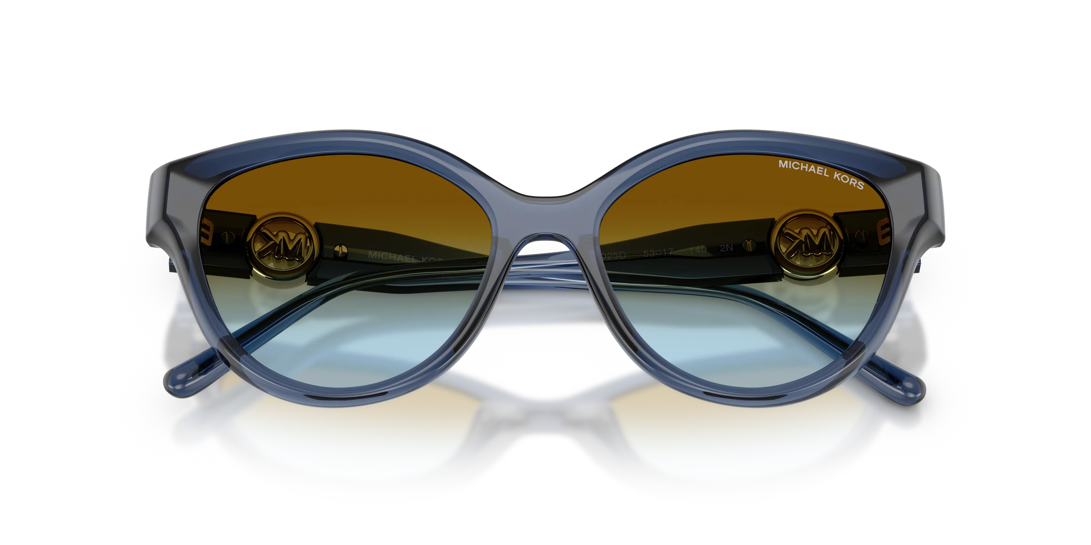 Michael Kors MK2271U NAGOYA 30025D Occhiali da sole Iniettato Blu Marrone Cat Eye Normale Sfumato - immagine 2