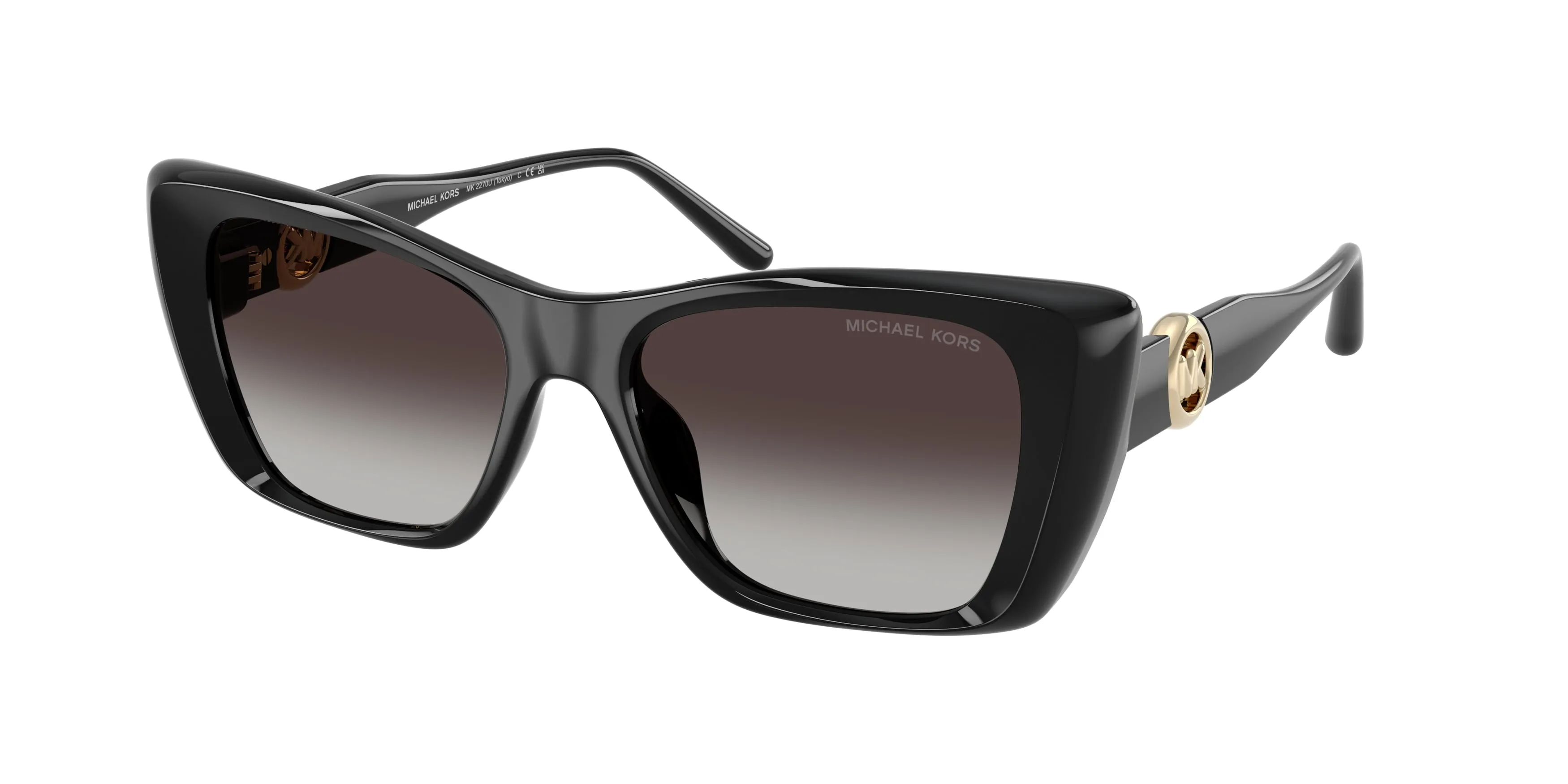 Michael Kors MK2270U TOKYO 30058G Occhiali da sole Iniettato Nero Grigio Squadrata Normale Sfumato - immagine 1