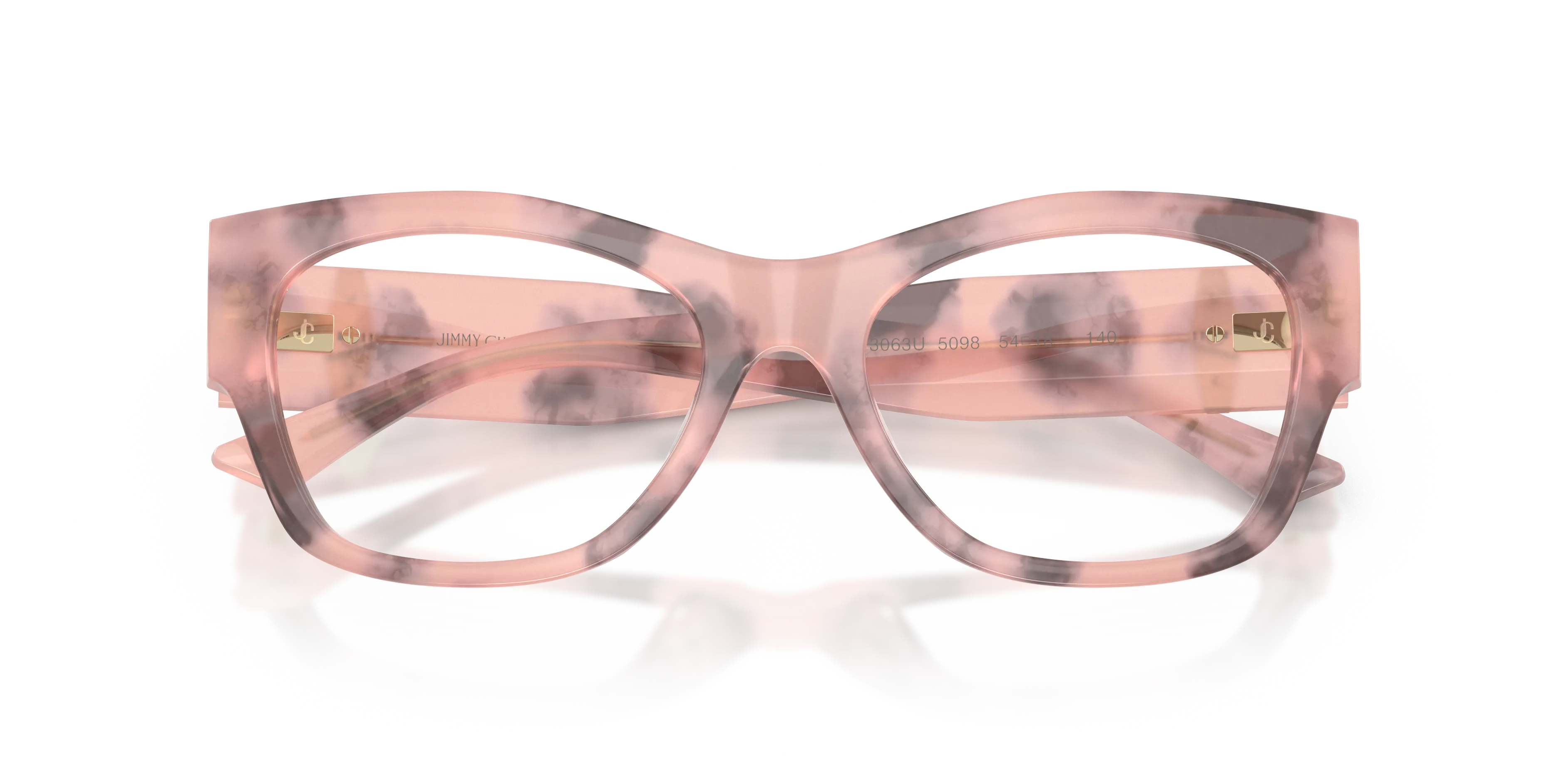 Jimmy Choo JC3063U 5098 Montature da vista Acetato Rosa Trasparente Pillow Normale - immagine 2