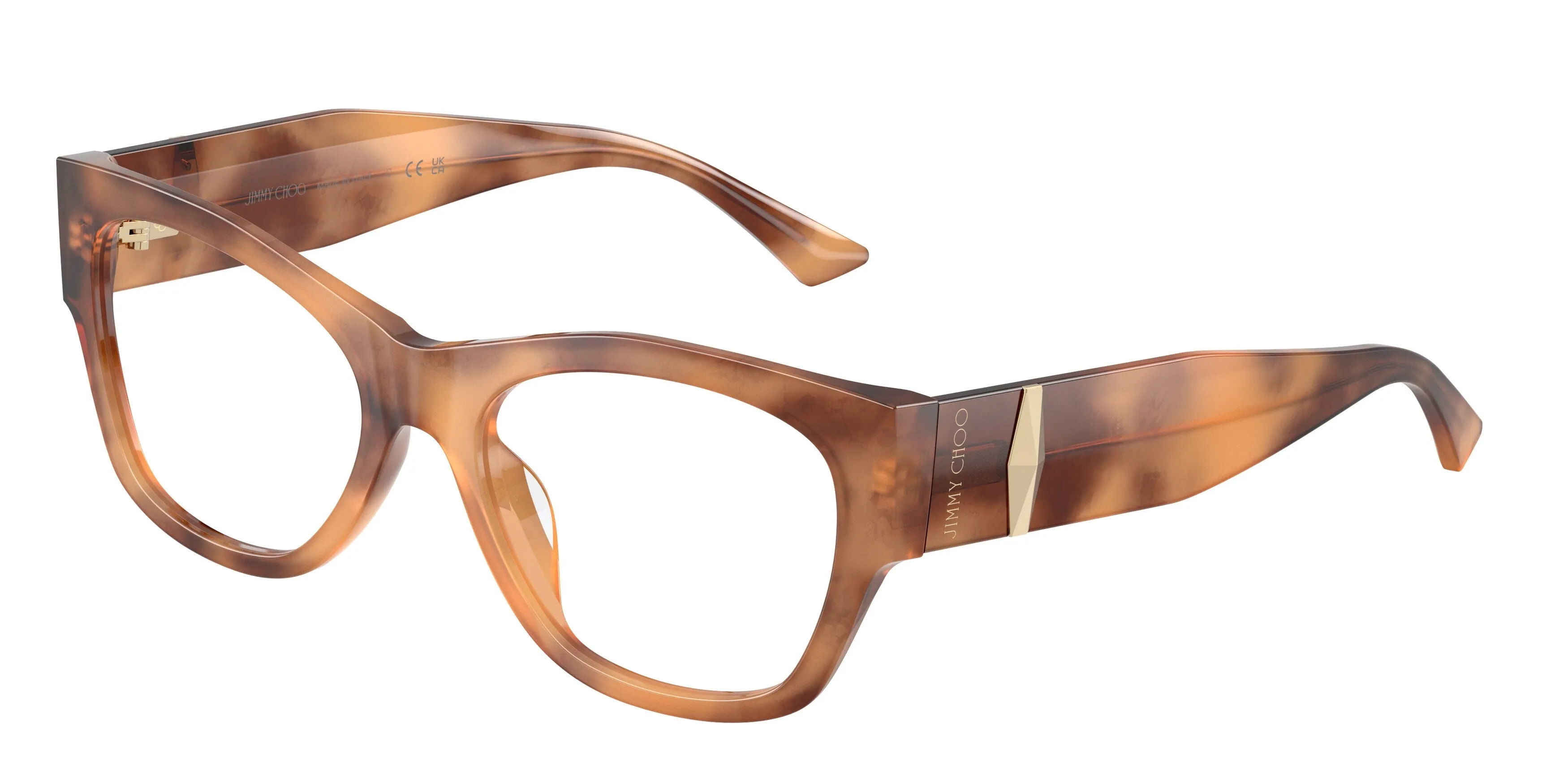 Jimmy Choo JC3063U 5096 Montature da vista Acetato Marrone Trasparente Pillow Normale - immagine 1