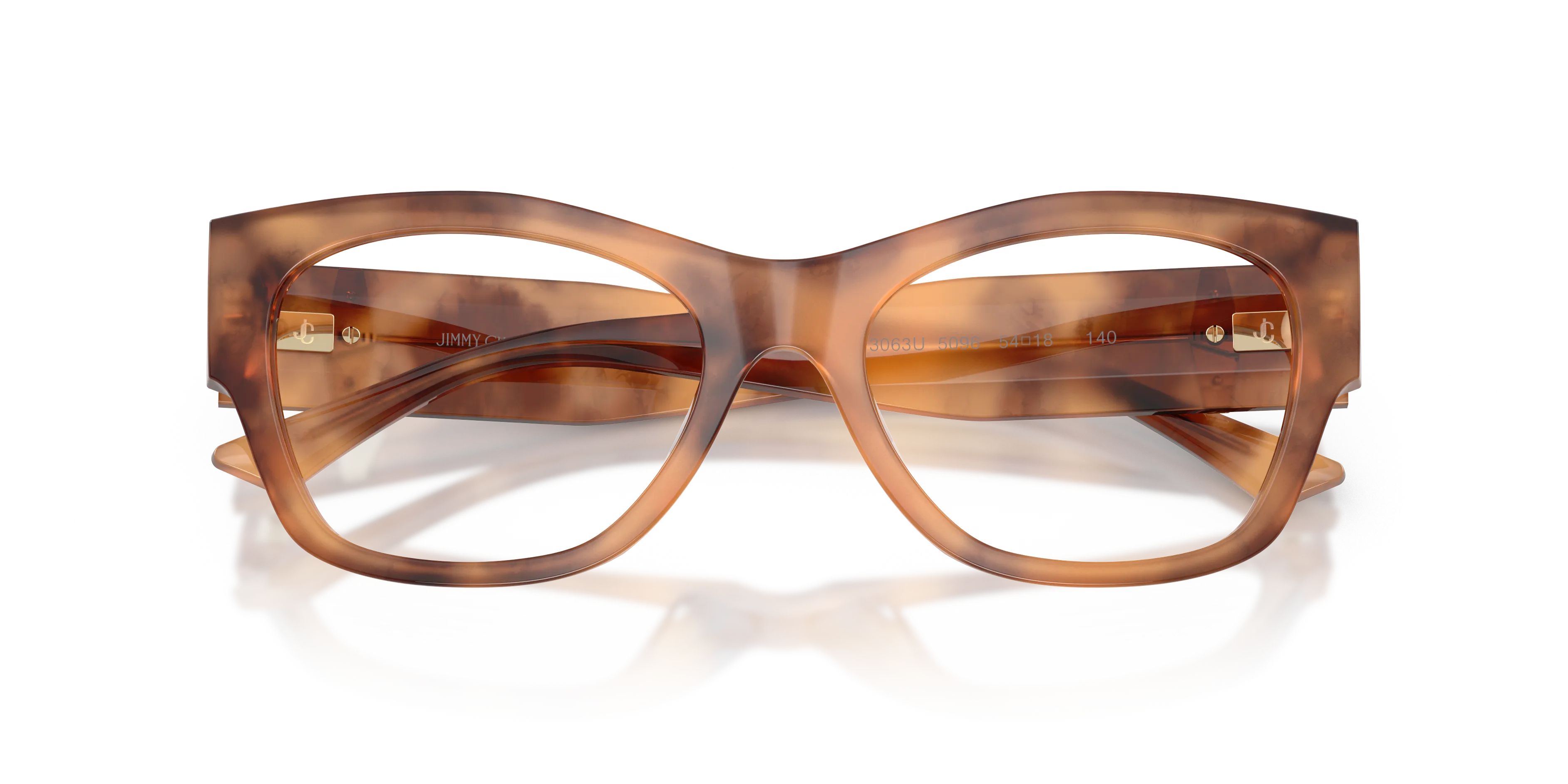 Jimmy Choo JC3063U 5096 Montature da vista Acetato Marrone Trasparente Pillow Normale - immagine 2