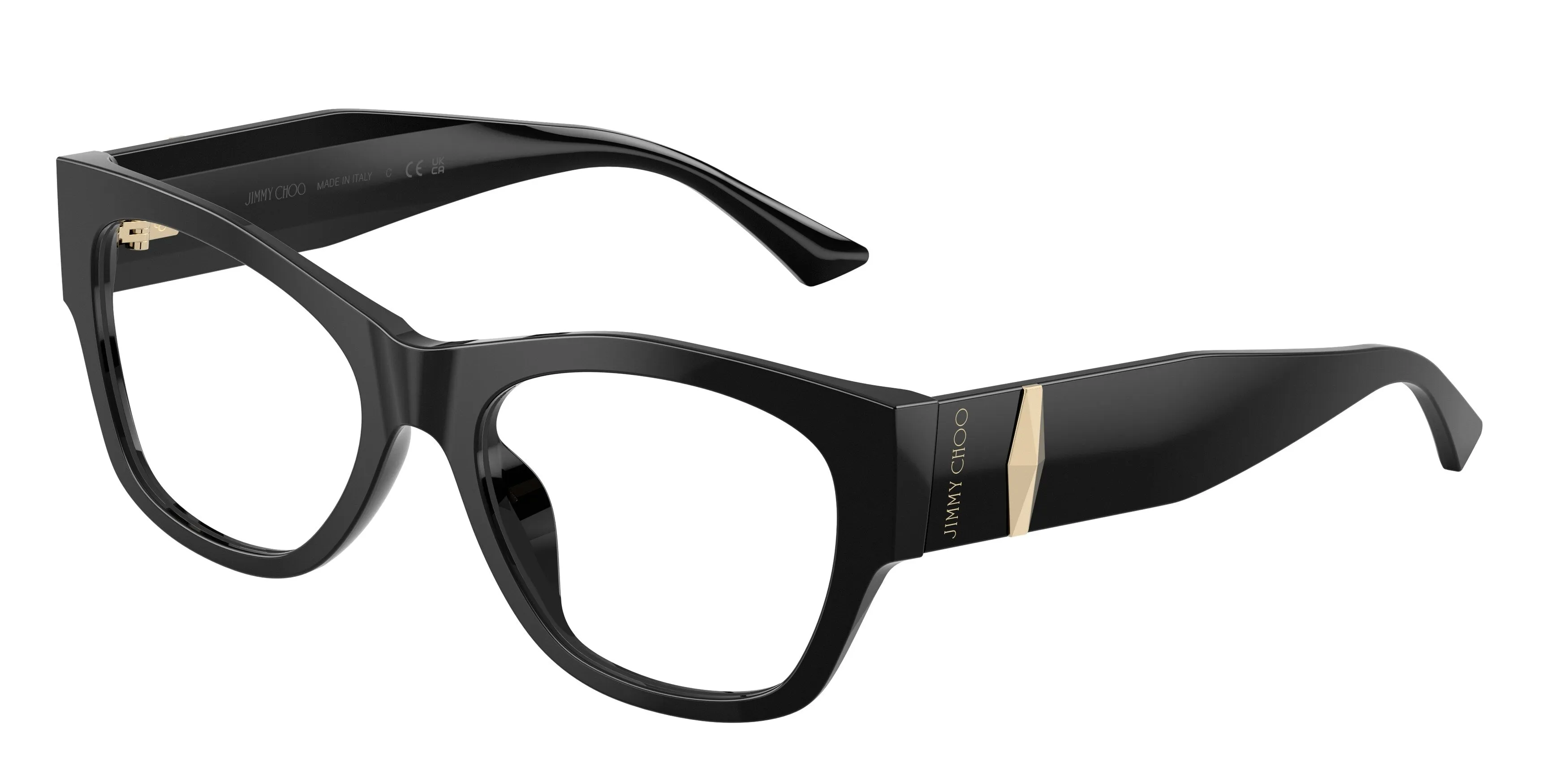 Jimmy Choo JC3063U 5000 Montature da vista Acetato Nero Trasparente Pillow Normale - immagine 1