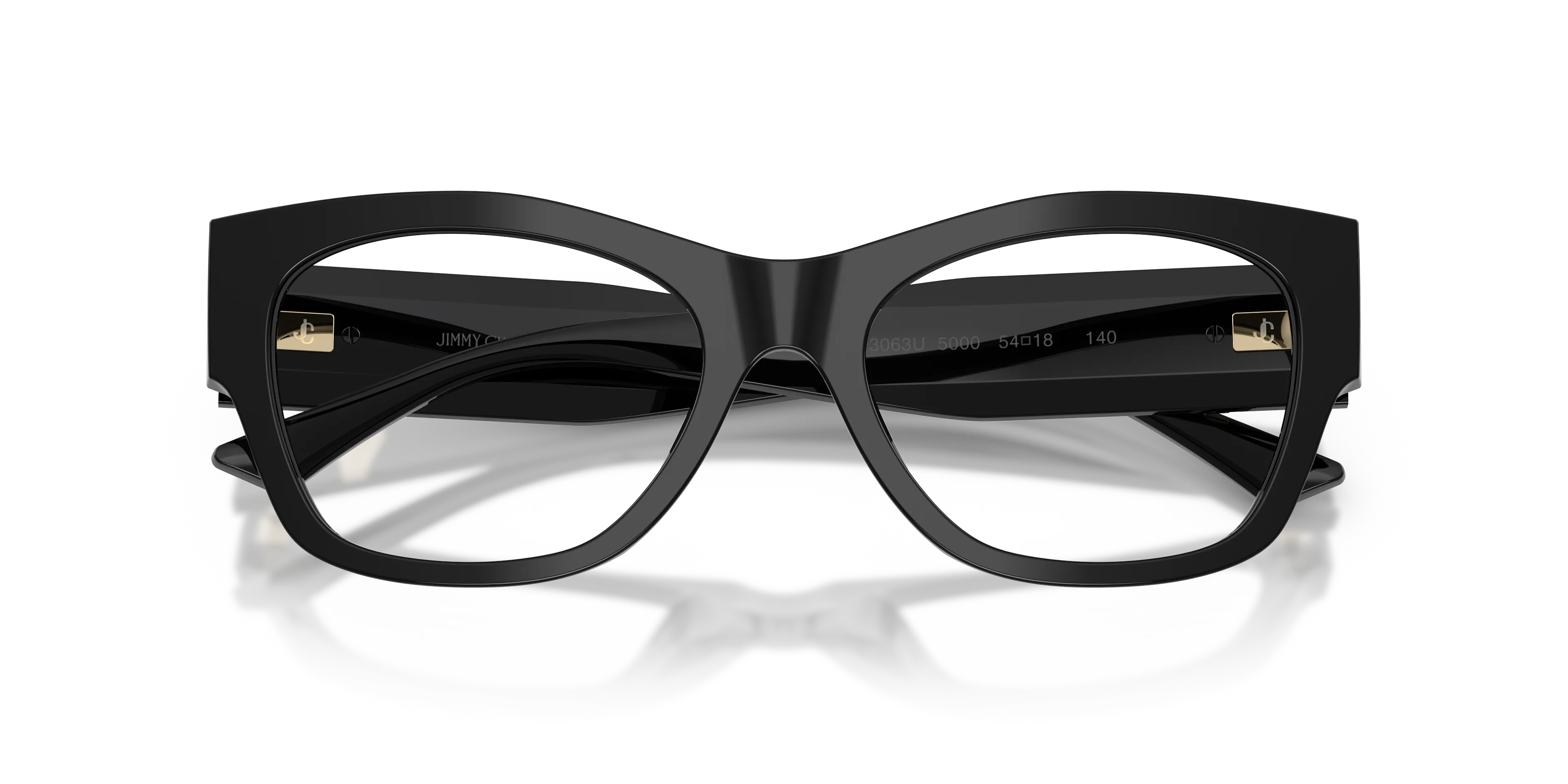 Jimmy Choo JC3063U 5000 Montature da vista Acetato Nero Trasparente Pillow Normale - immagine 2