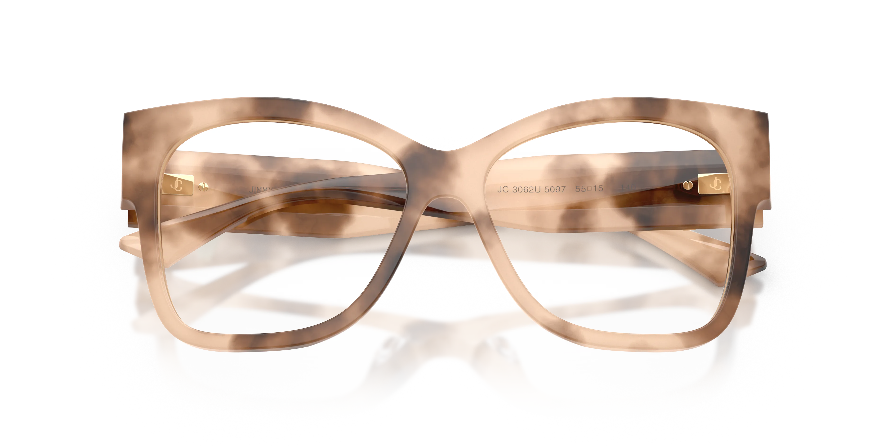 Jimmy Choo JC3062U 5097 Montature da vista Acetato Tartaruga Trasparente Squadrata Normale - immagine 2