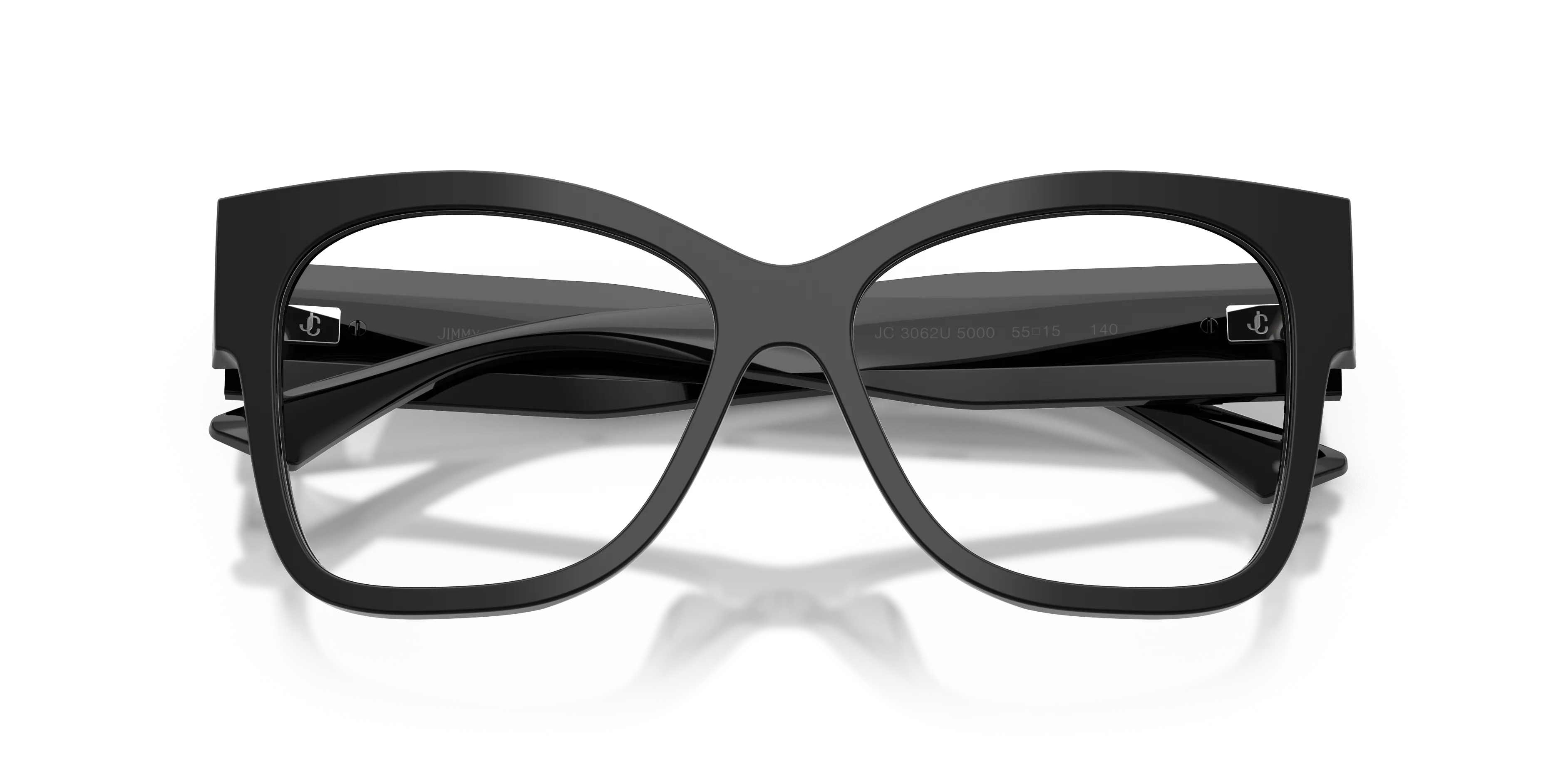 Jimmy Choo JC3062U 5000 Montature da vista Acetato Nero Trasparente Squadrata Normale - immagine 2