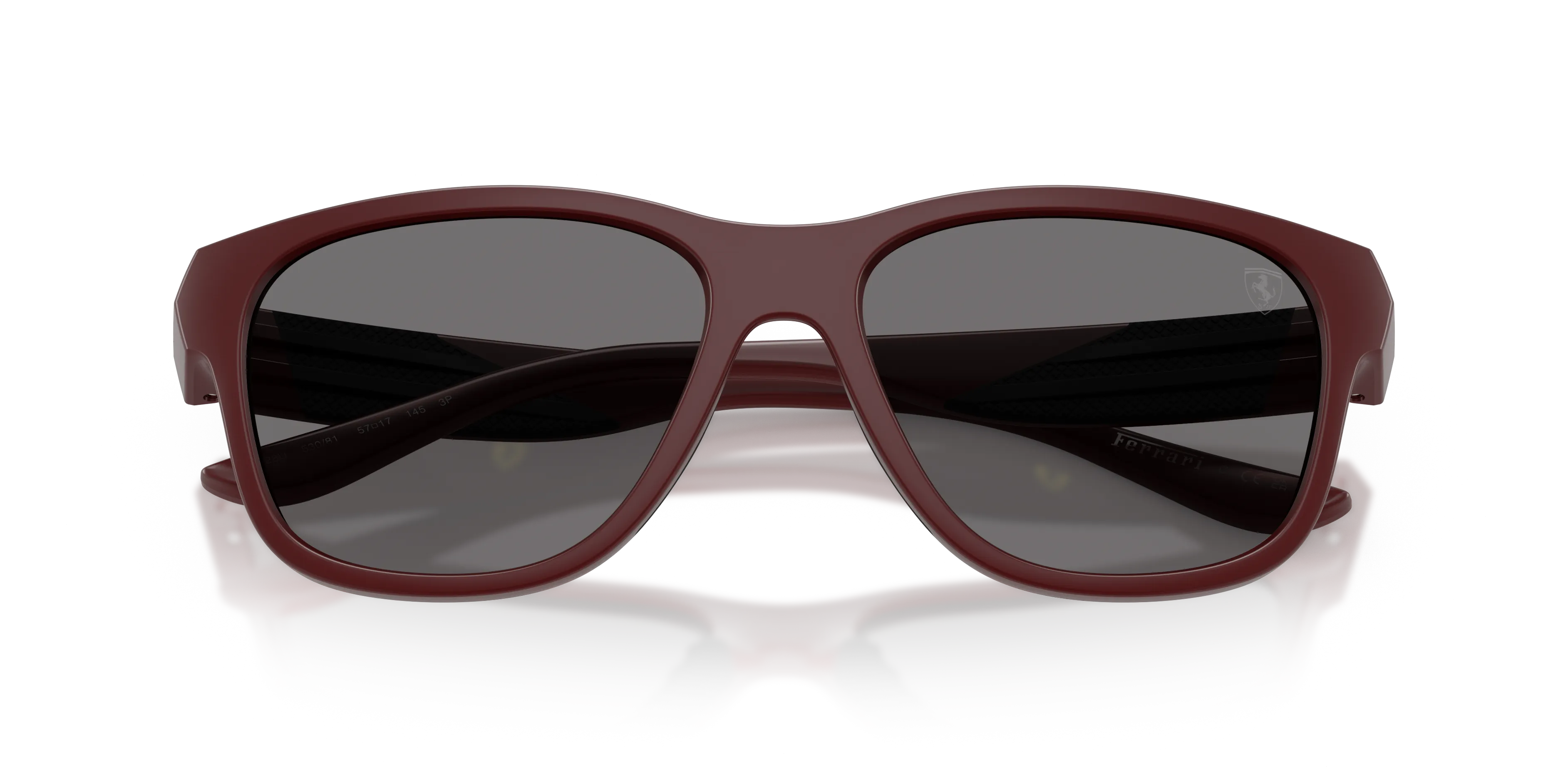 Ferrari Scuderia FZ6028U 530/81 Occhiali da sole Iniettato Bordeaux Grigio Pillow Polarizzata - immagine 2