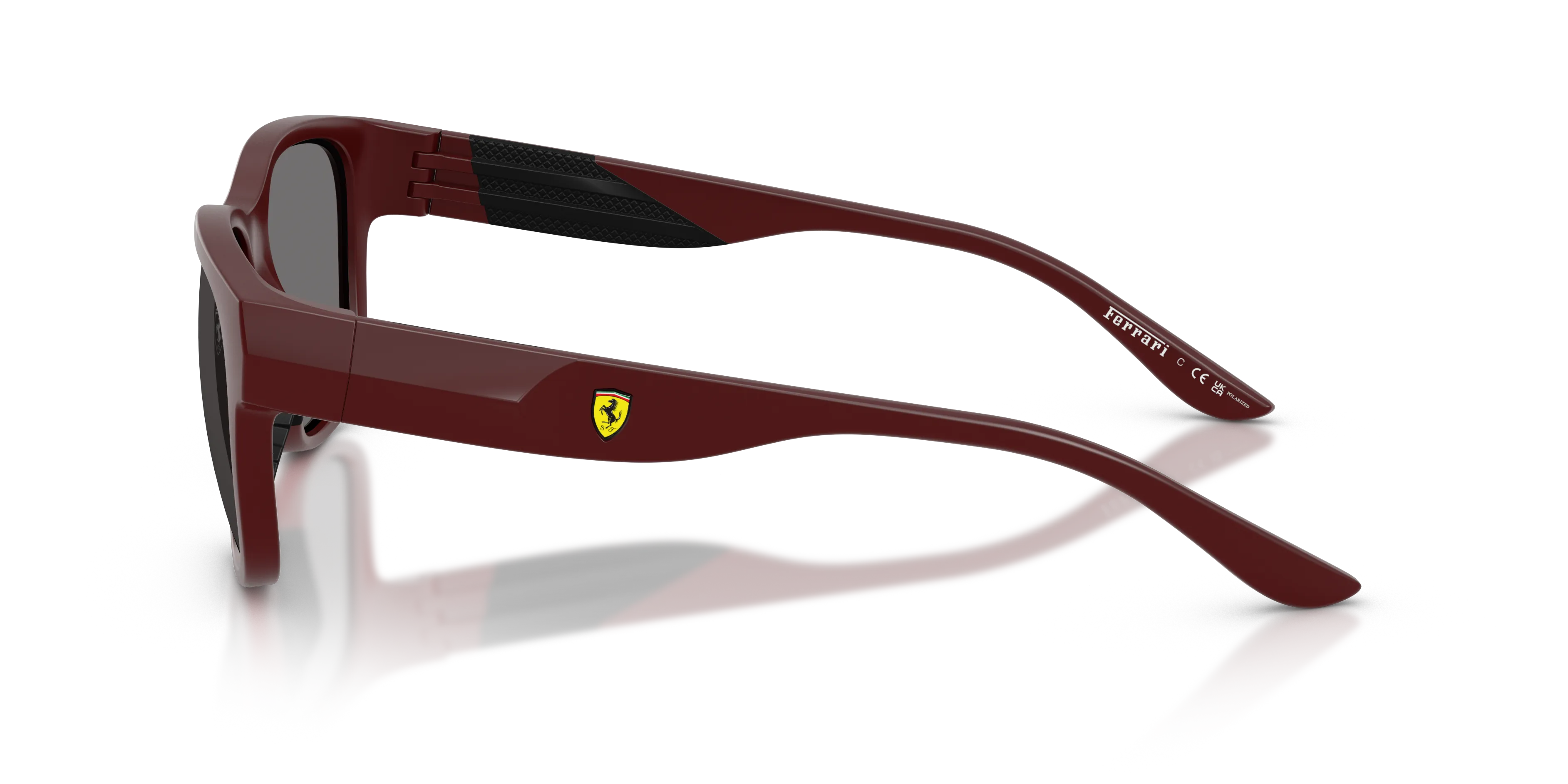 Ferrari Scuderia FZ6028U 530/81 Occhiali da sole Iniettato Bordeaux Grigio Pillow Polarizzata - immagine 4