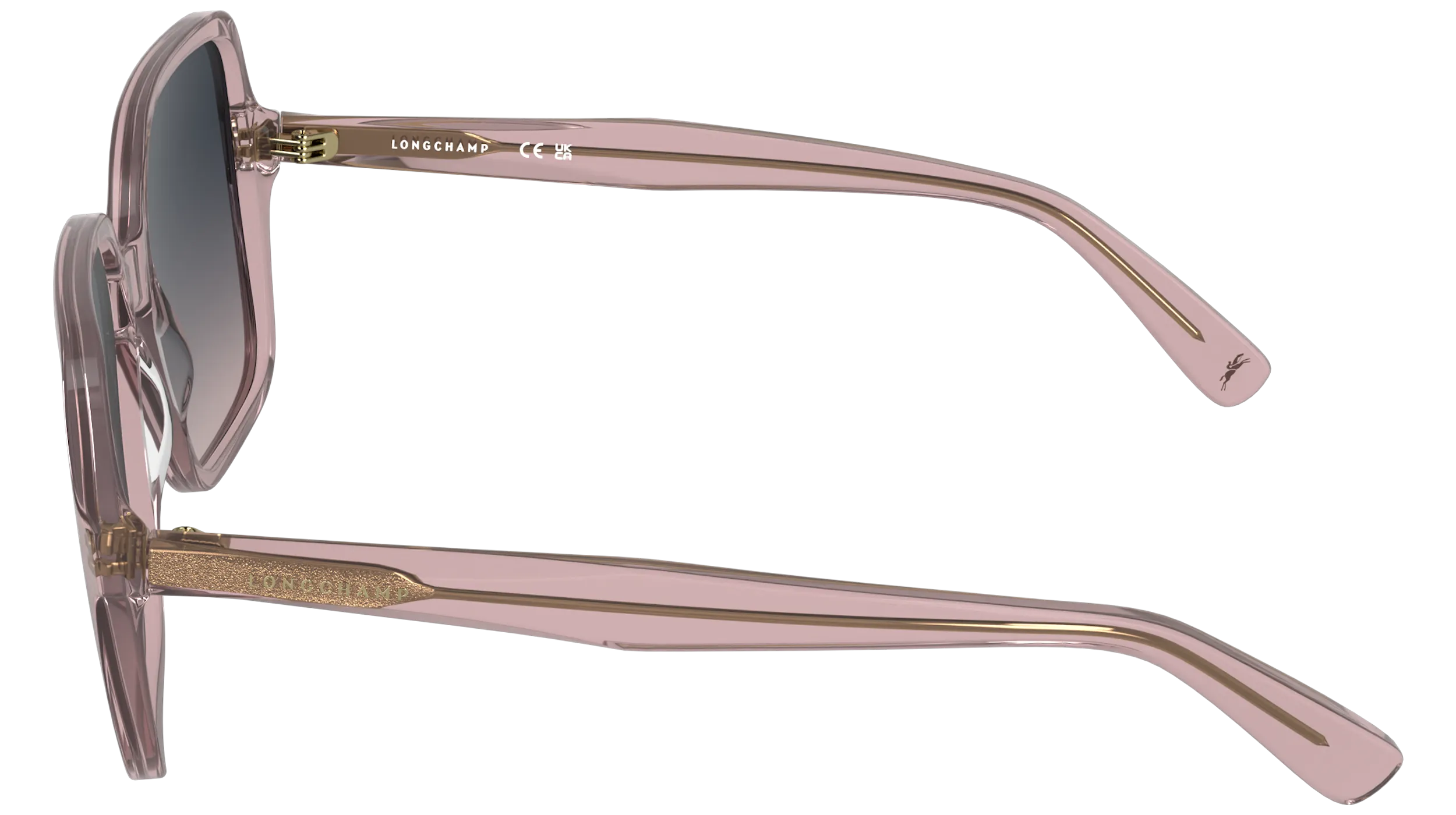 LONGCHAMP LO808S 610 Occhiali da sole Acetato Rosa Rosa Squadrata Normale - immagine 3
