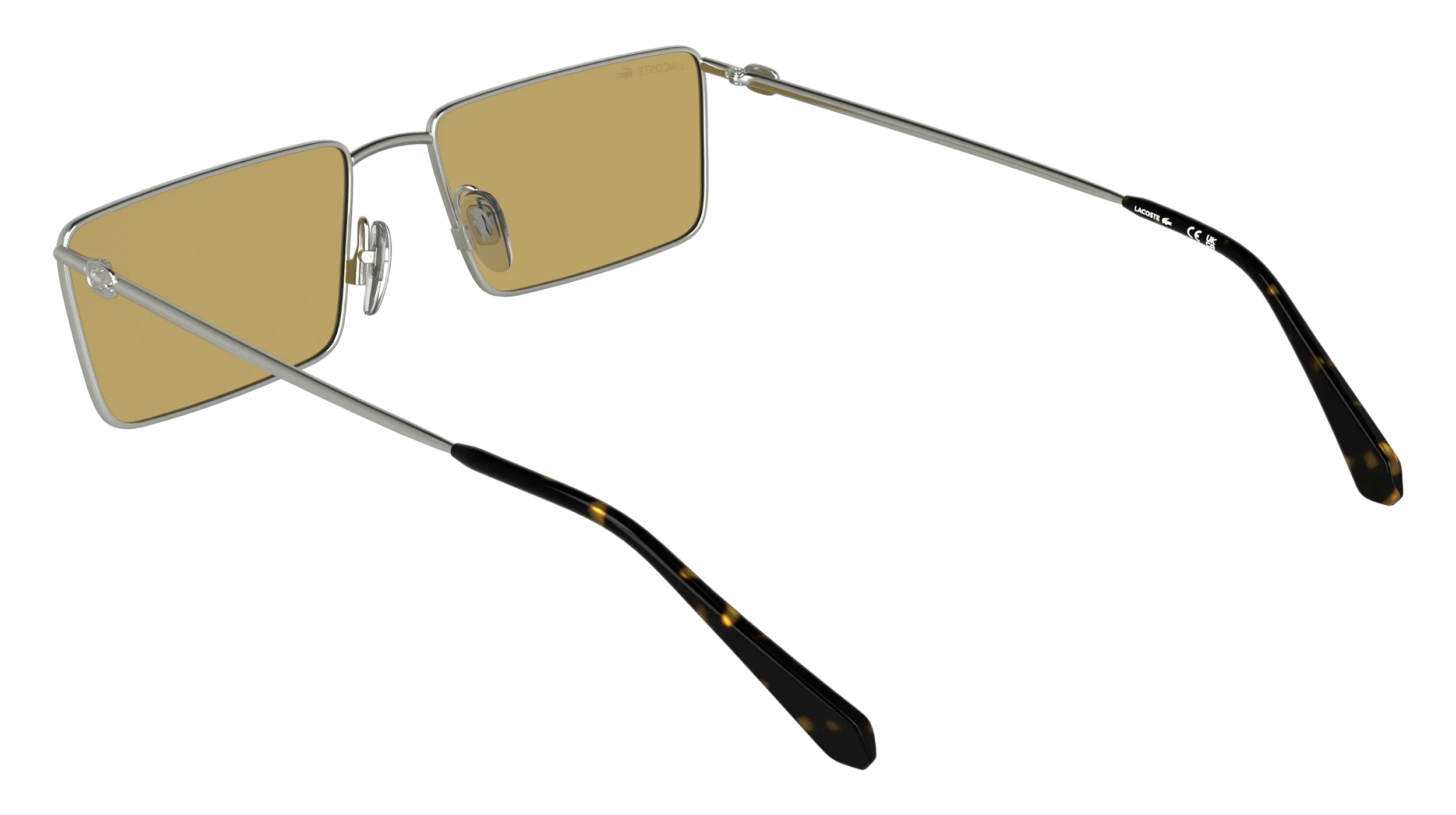 Lacoste L279S 043 Occhiali da sole Metallo Argento Giallo Squadrata Normale - immagine 4