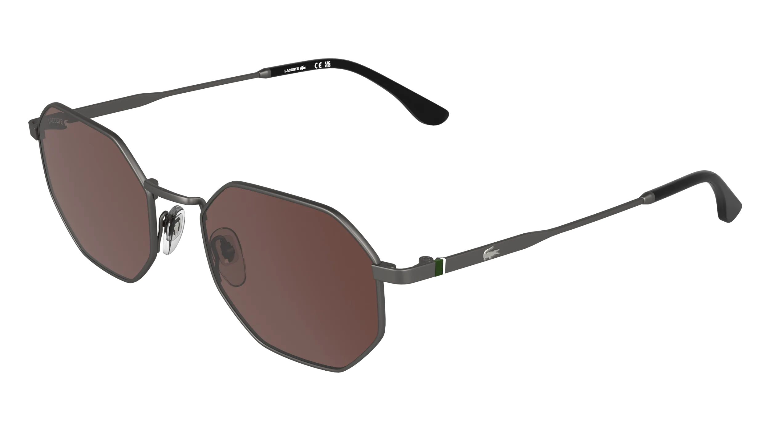 Lacoste L280S 035 Occhiali da sole Metallo Canna di fucile Bordeaux Squadrata Normale - immagine 1