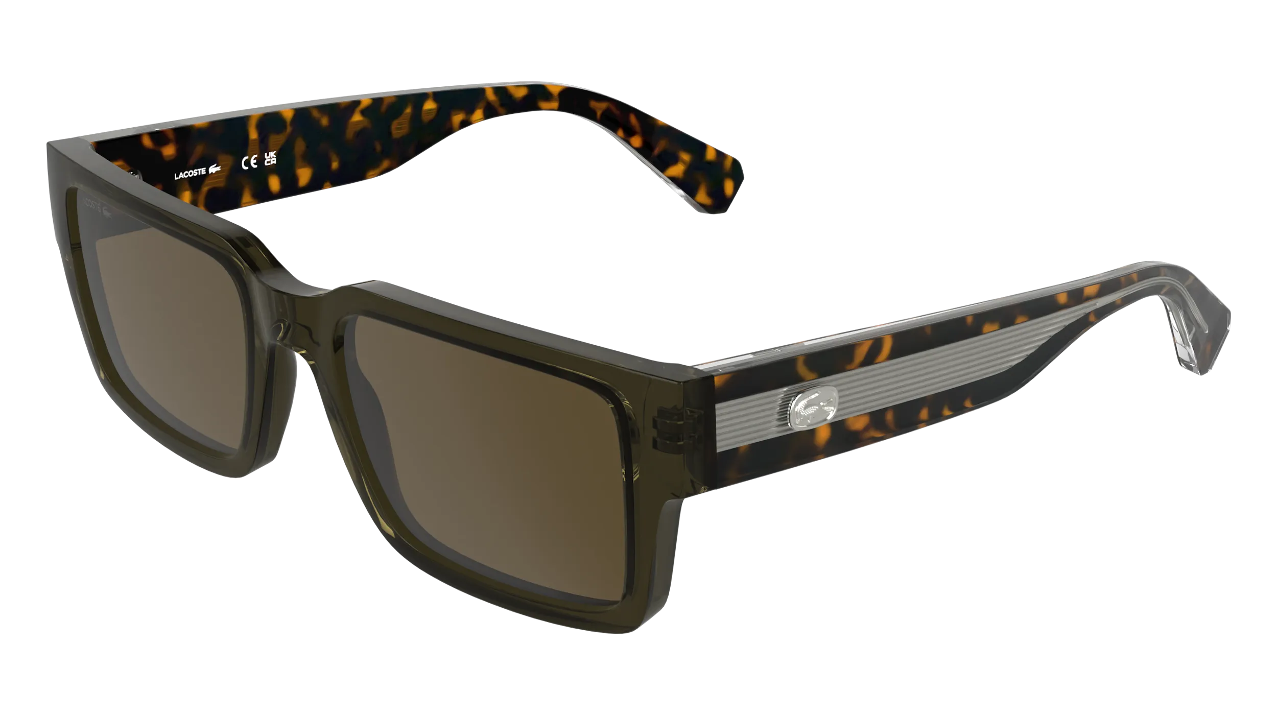 Lacoste L6089S 275 Occhiali da sole Bio-iniettato Verde Marrone Squadrata Normale - immagine 1