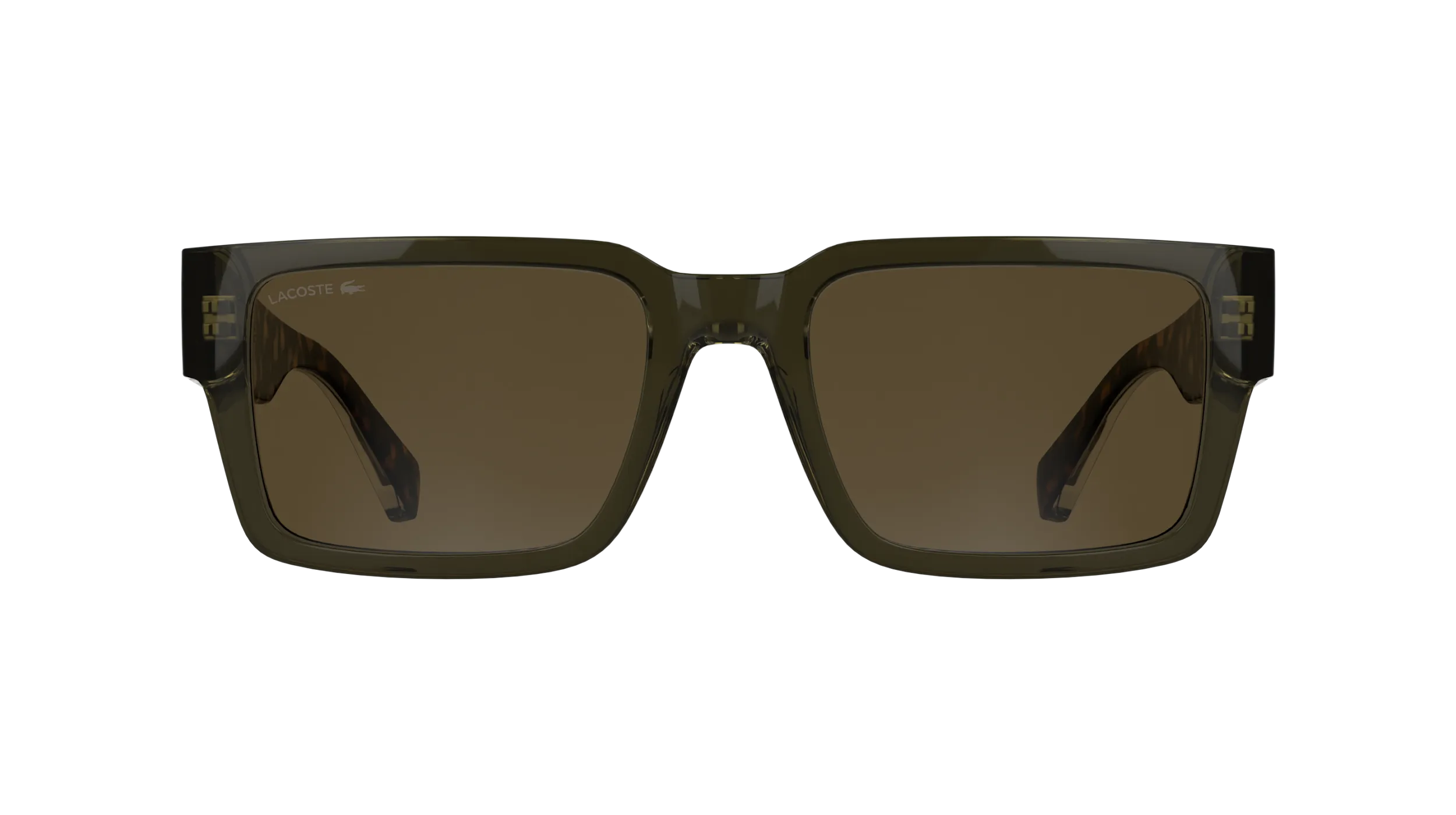 Lacoste L6089S 275 Occhiali da sole Bio-iniettato Verde Marrone Squadrata Normale - immagine 2