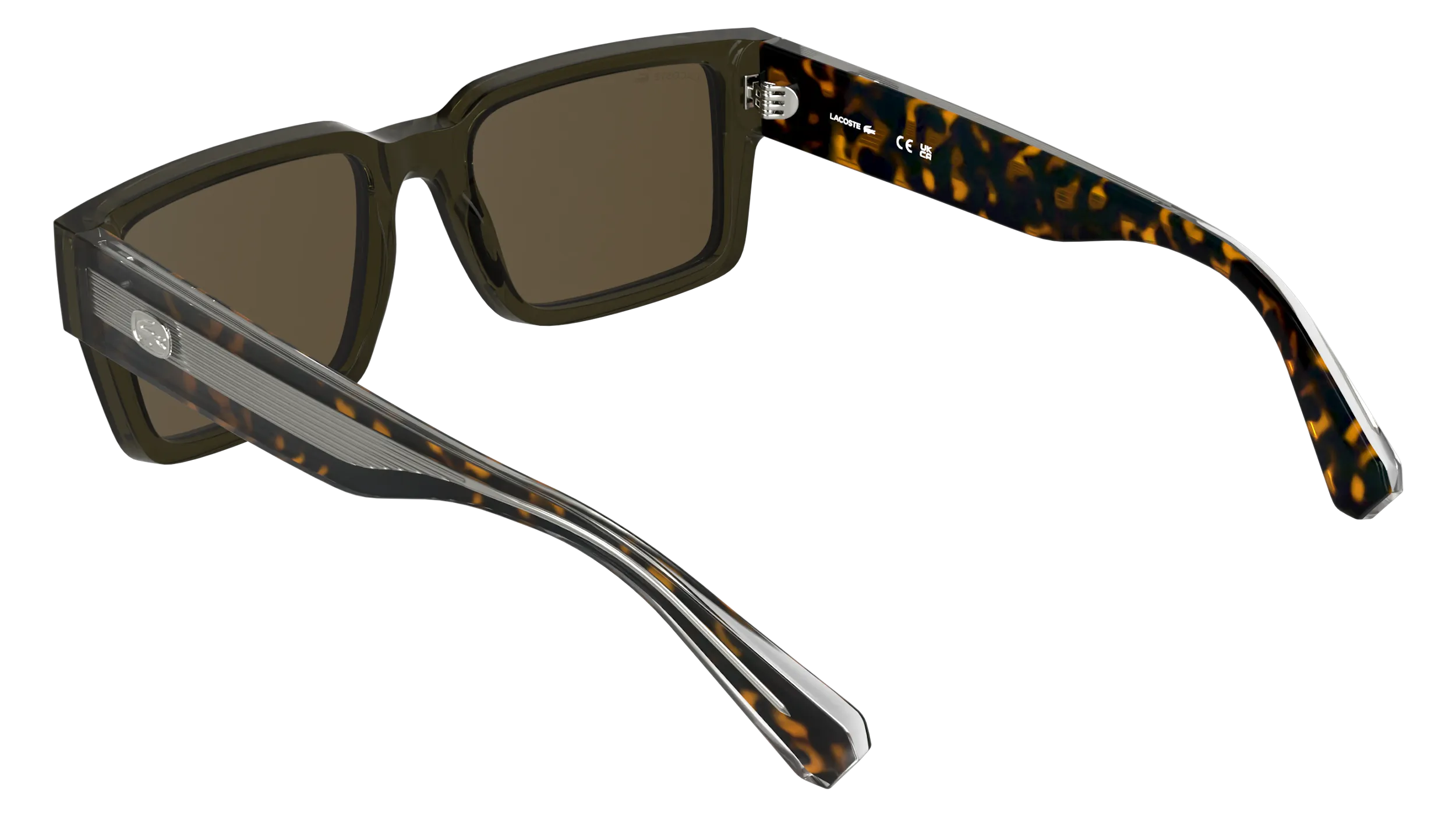 Lacoste L6089S 275 Occhiali da sole Bio-iniettato Verde Marrone Squadrata Normale - immagine 4