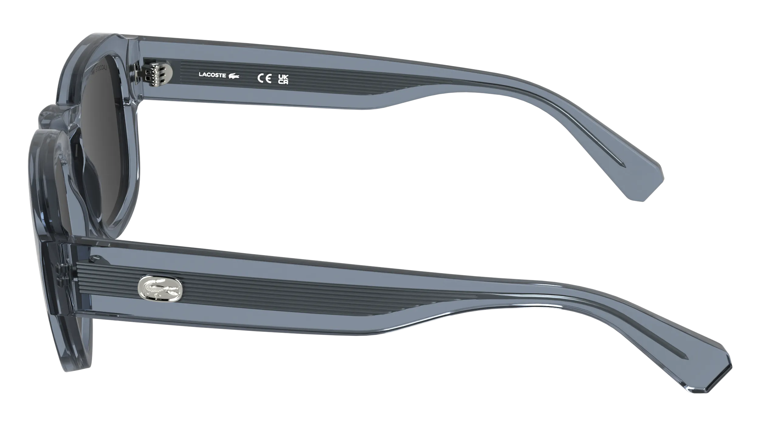 Lacoste L6090S 035 Occhiali da sole Bio-iniettato Grigio Grigio Squadrata Normale - immagine 3